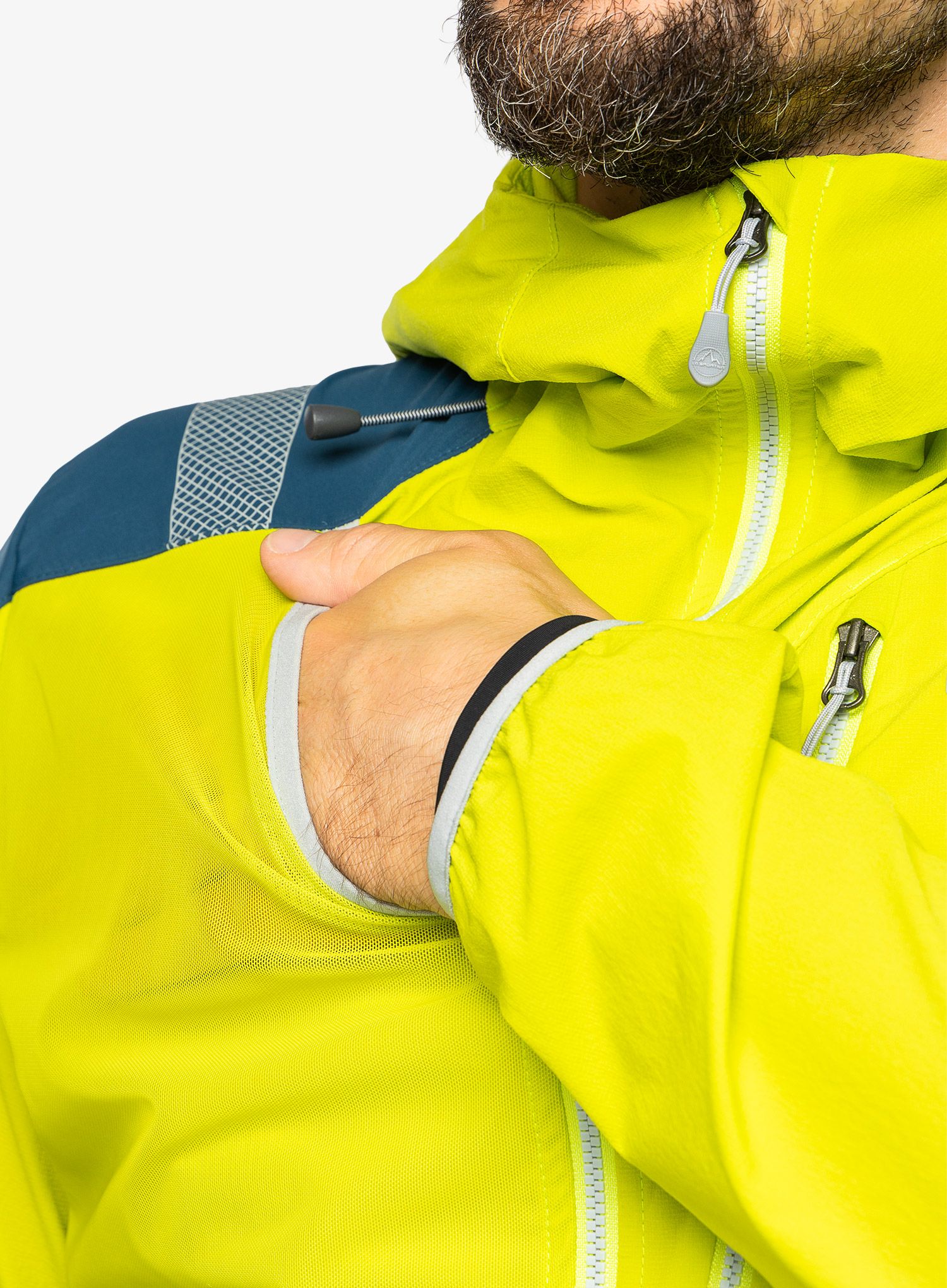 Softshell jakna La Sportiva Aequilibrium Softshell Jkt - lime punch/storm blue