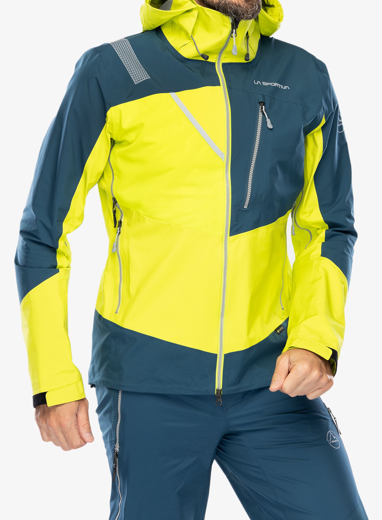 Kišna jakna La Sportiva Alpine Guide GTX Jacket - lime punch/storm blue