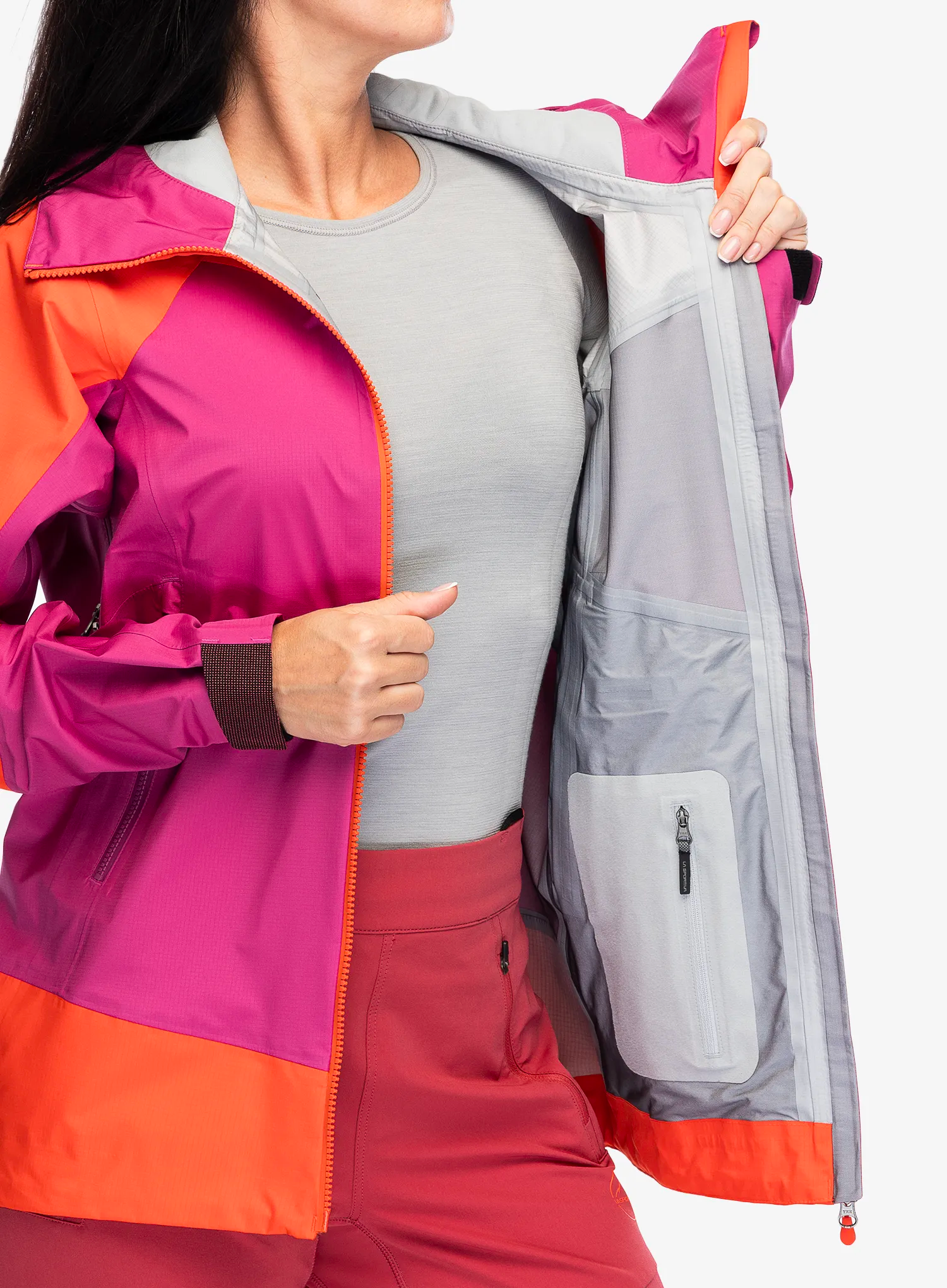 GORE-TEX ženska jakna La Sportiva Alpine Guide GTX Jkt - cherry tomato/springtime