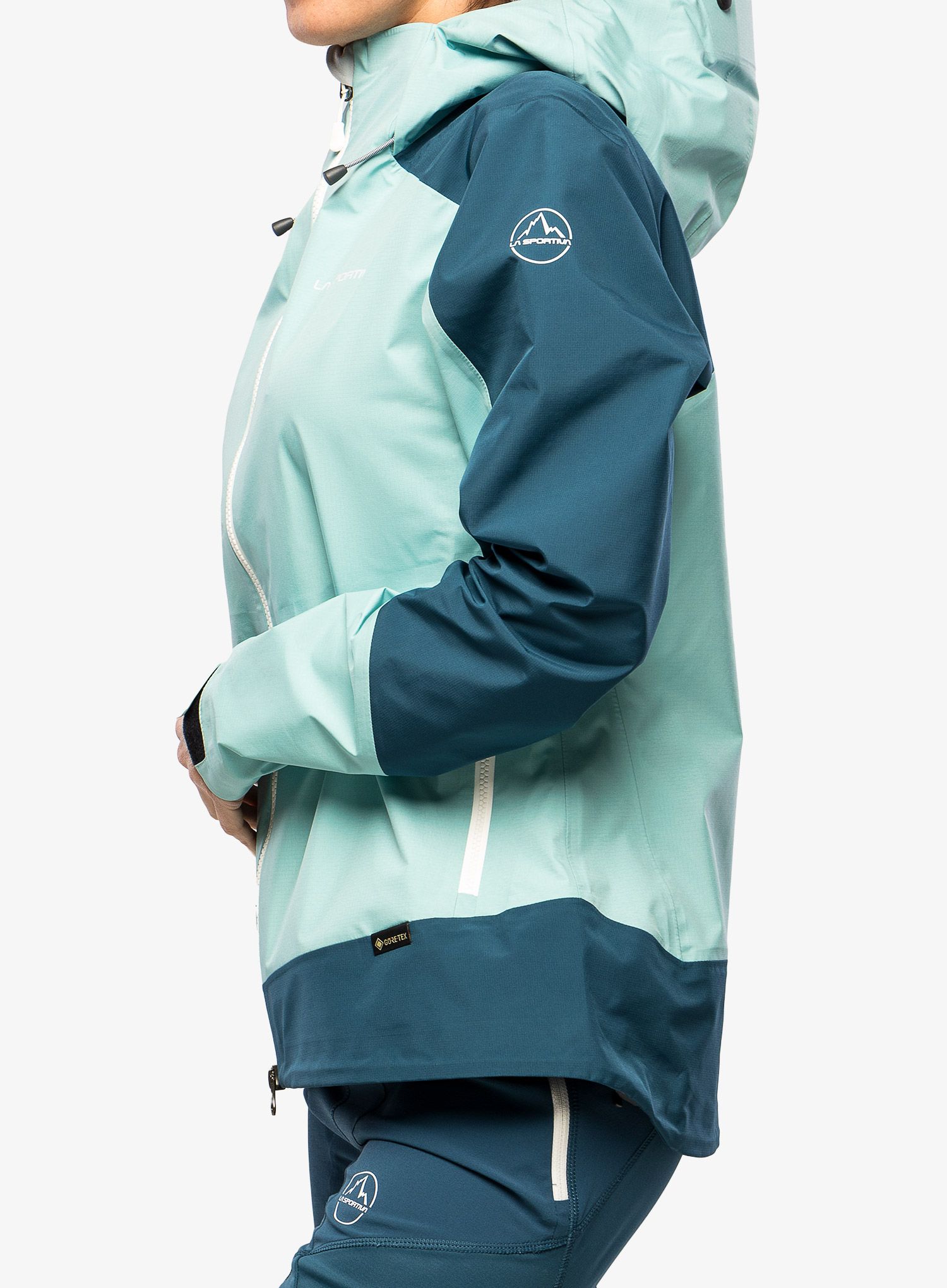 Ženska jakna s membranom La Sportiva Alpine Guide GTX Jacket  - iceberg/storm blue