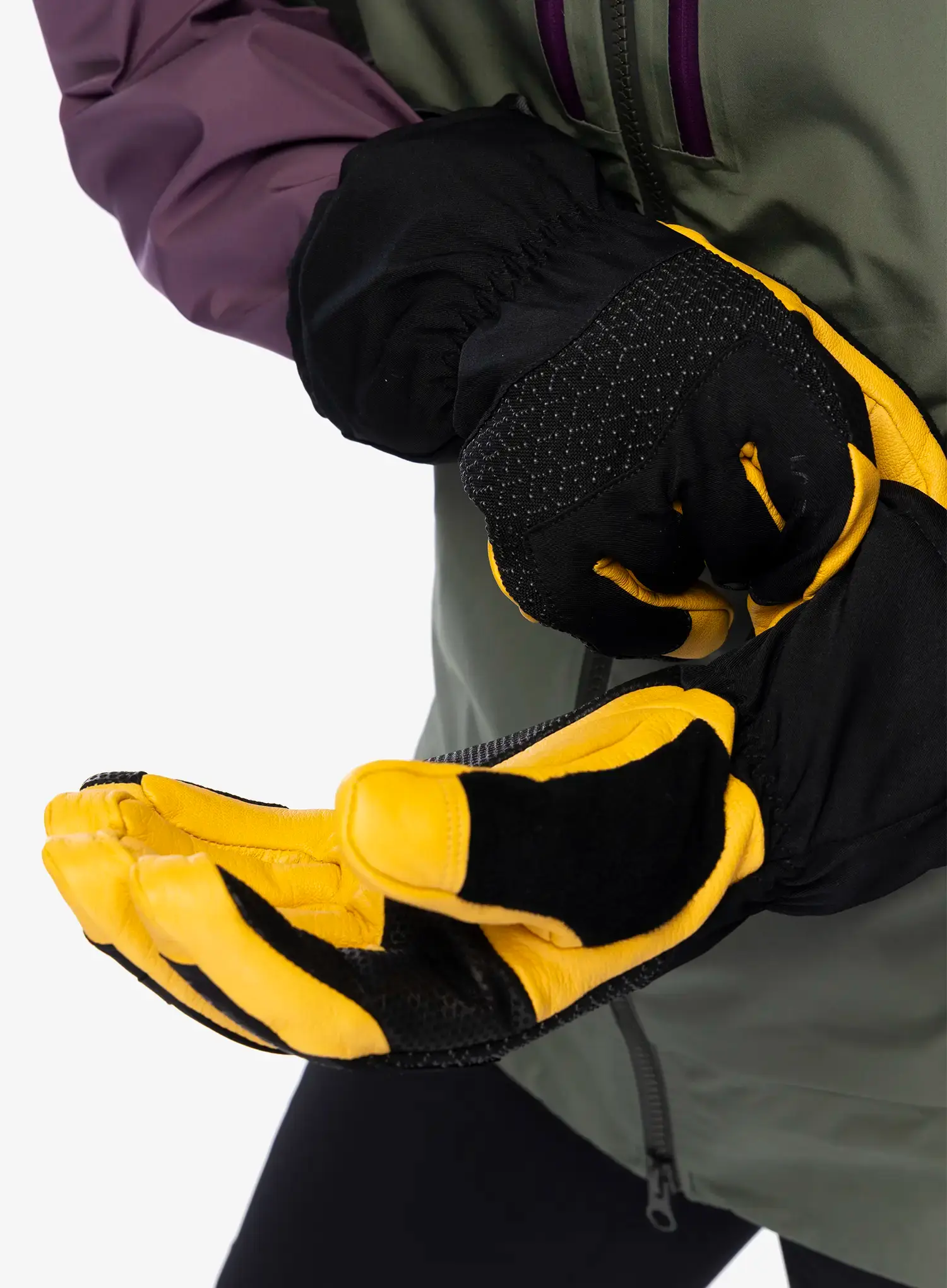 Rukavice za planine La Sportiva Alpine Guide Leather Gloves - black/cedar