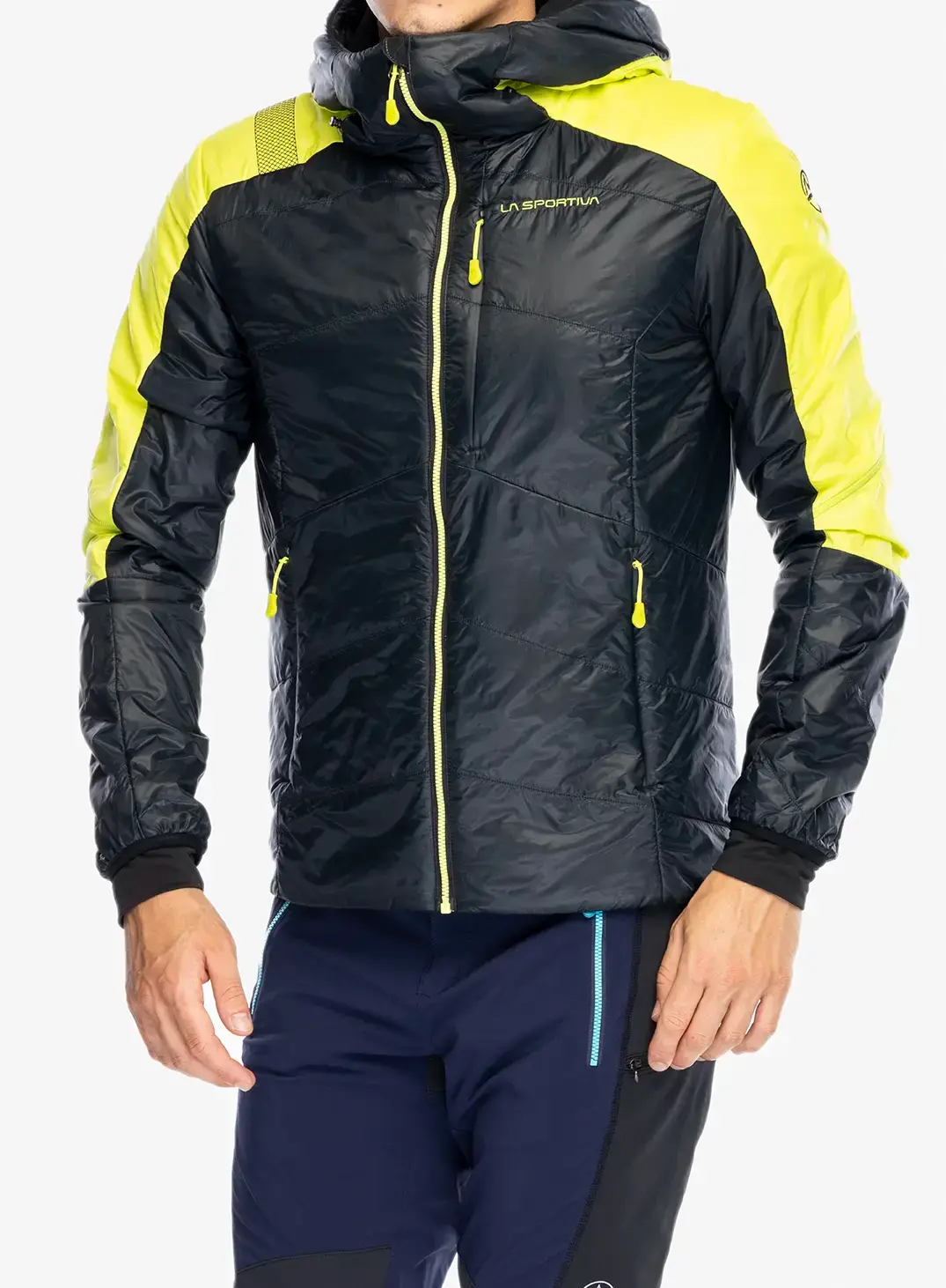 Jakna s postavom La Sportiva Alpine Guide Primaloft Hoody - black/lime punch