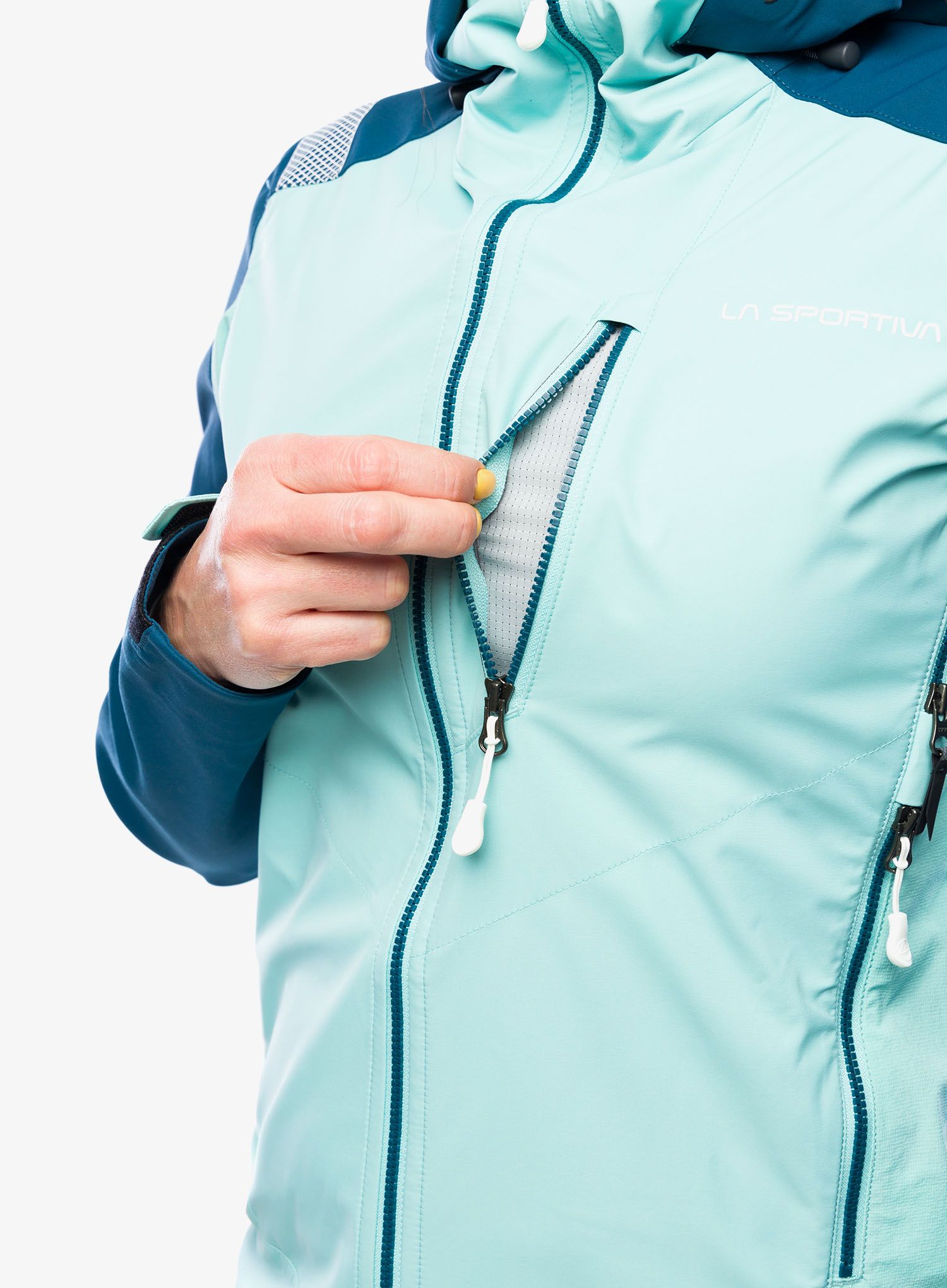 Ženska softshell jakna La Sportiva Alpine Guide Softshell Jacket - iceberg/storm blue