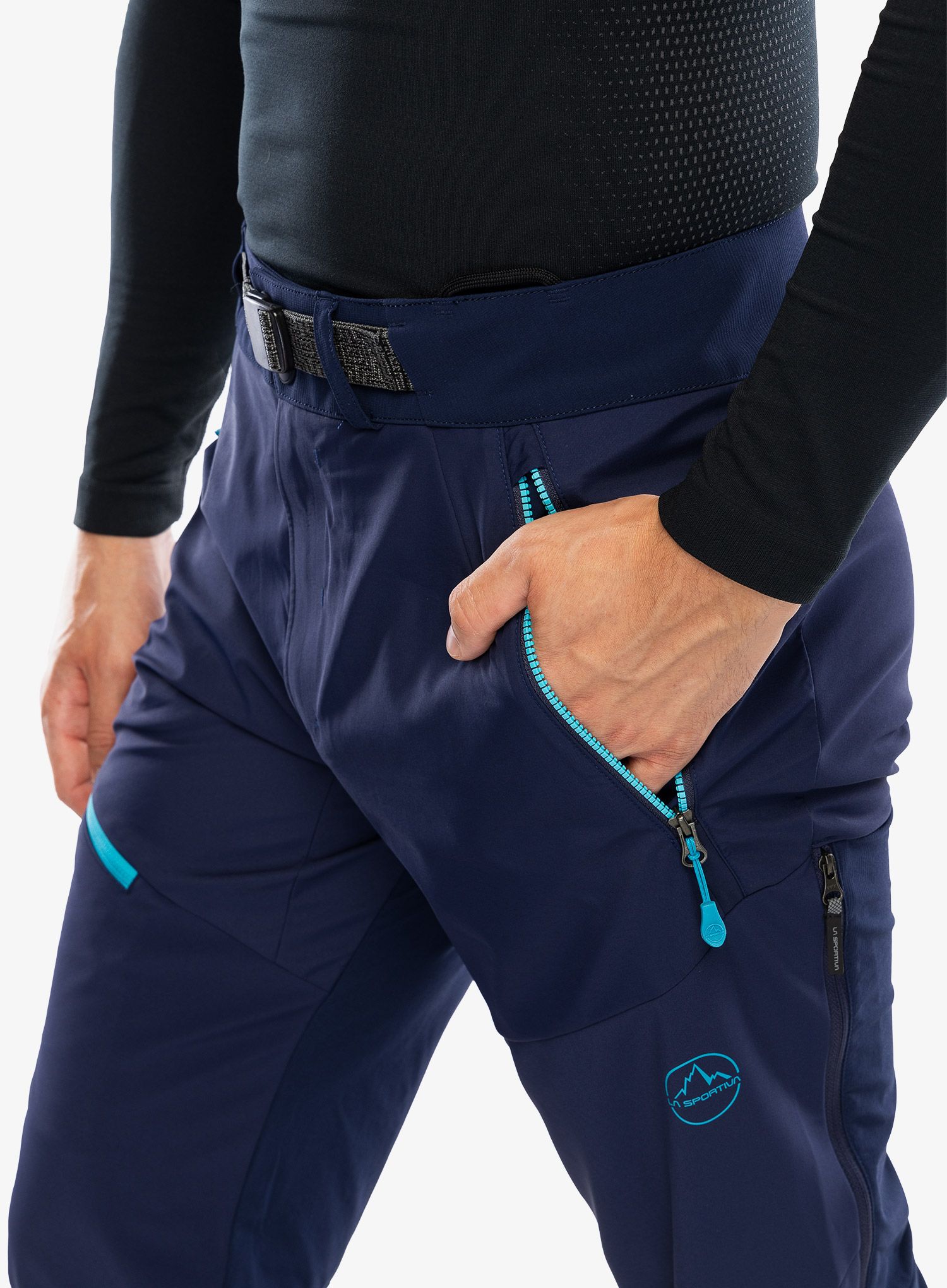 Softshell hlače La Sportiva Alpine Guide Windstopper Pant - deep sea