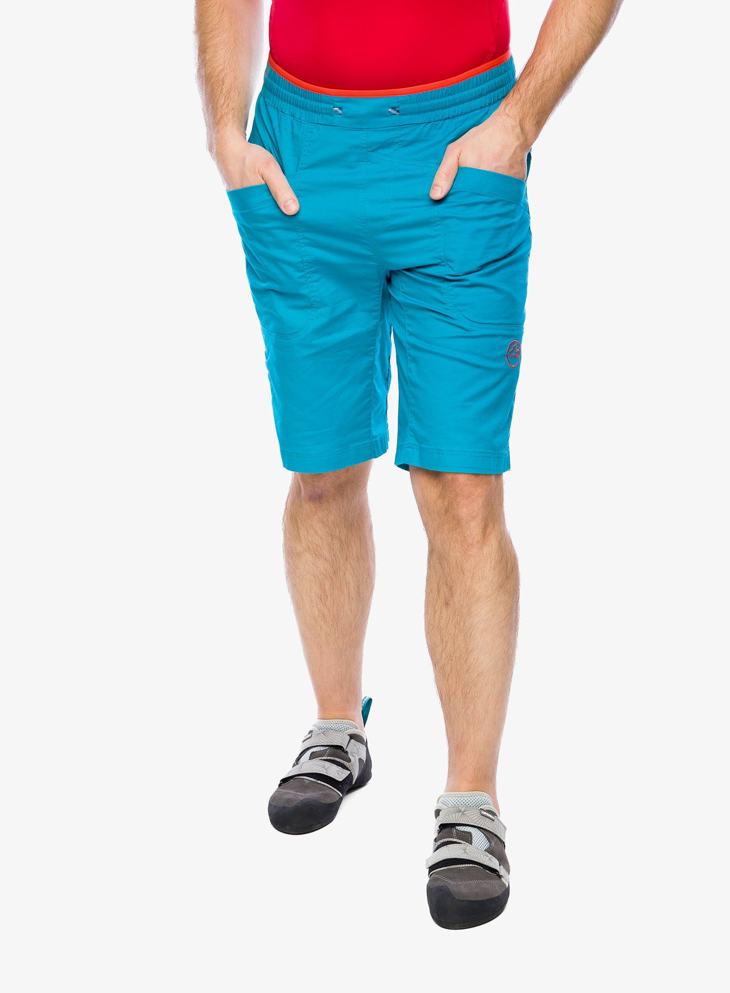 Penjačke kratke hlače La Sportiva Bleauser Short - tropic blue/cherry tomato