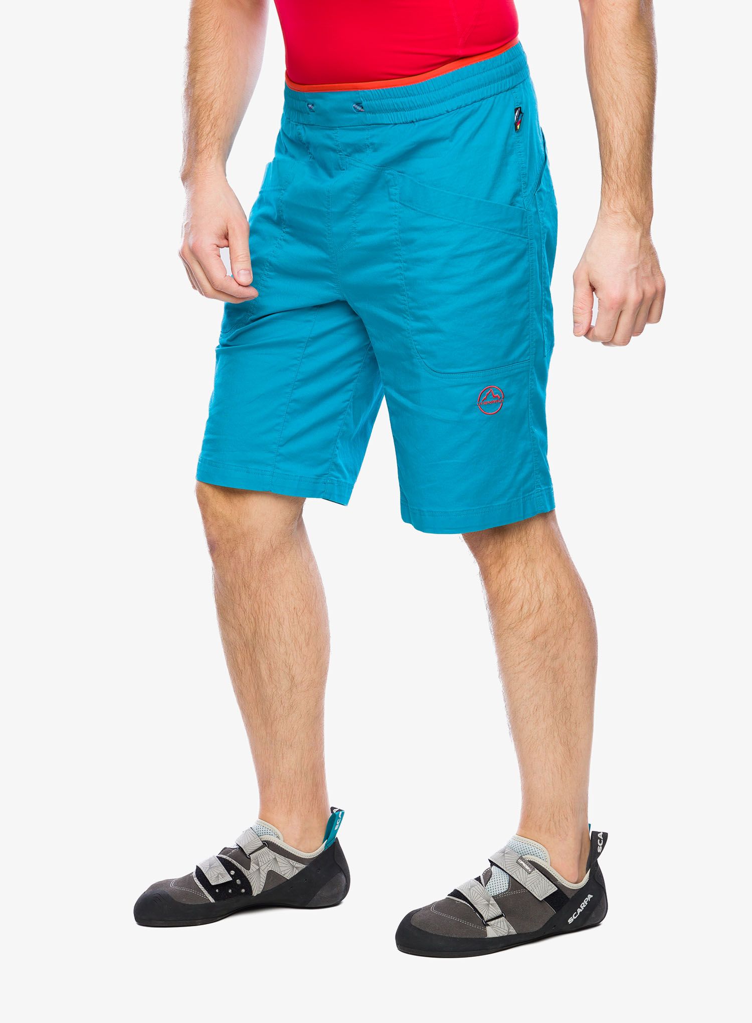 Penjačke kratke hlače La Sportiva Bleauser Short - tropic blue/cherry tomato