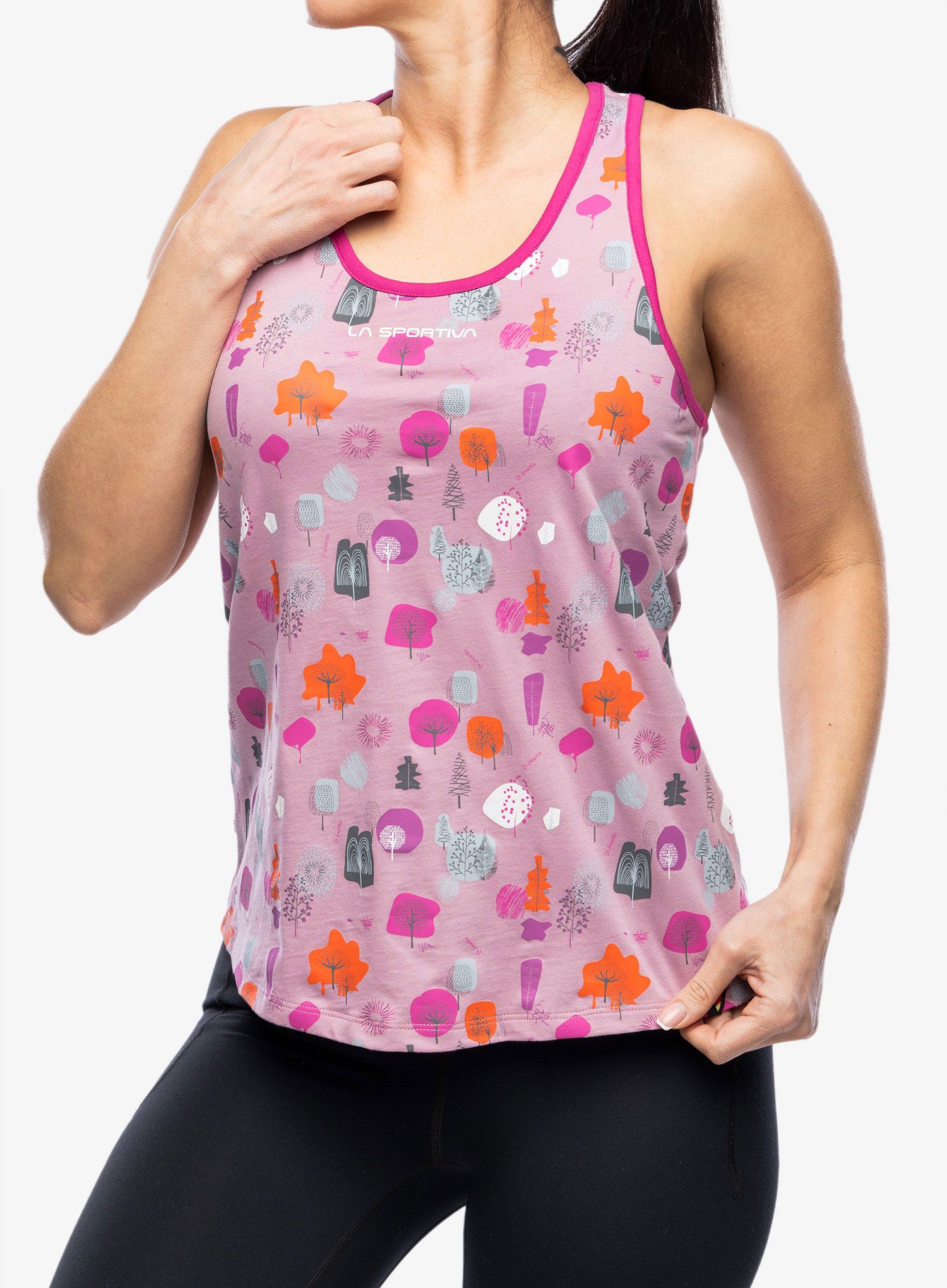 Ženski penjački top La Sportiva Botanic Tank - rose/springtime