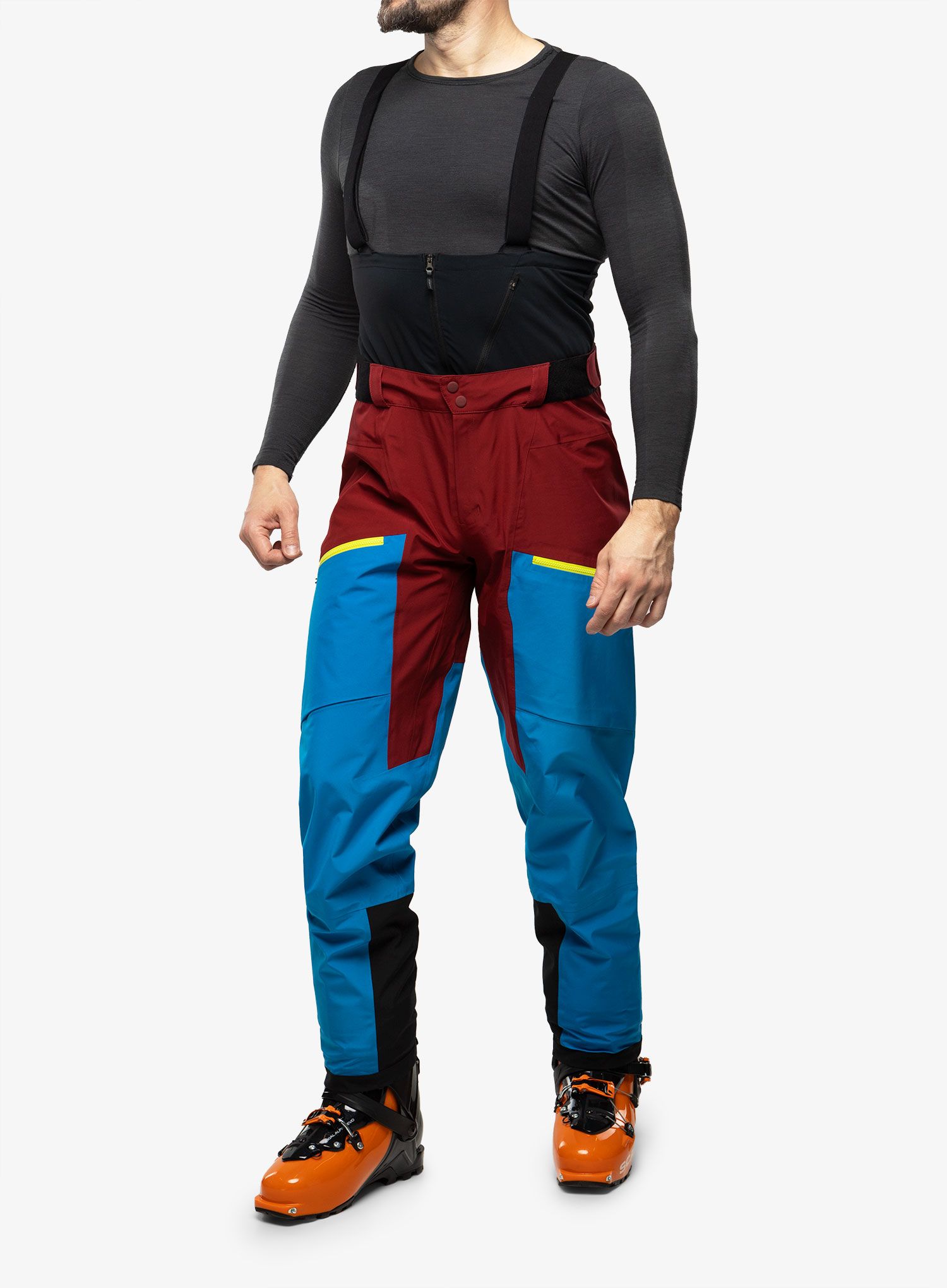 Skijaške hlače La Sportiva Chaser Evo Shell Bib Pant - electric blue/sangria