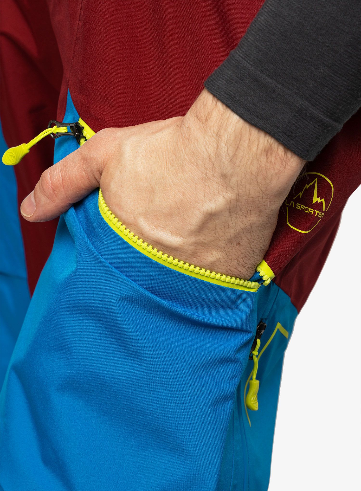 Skijaške hlače La Sportiva Chaser Evo Shell Bib Pant - electric blue/sangria
