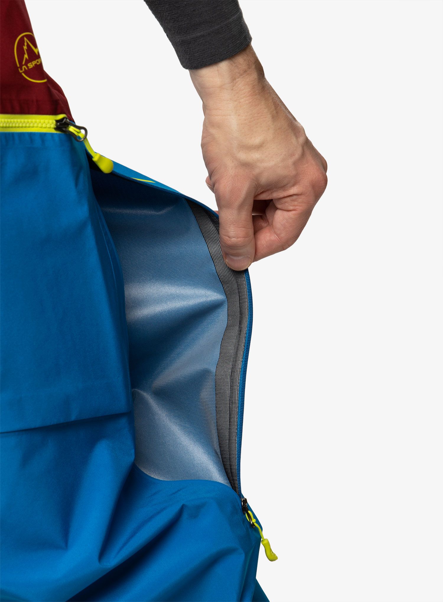 Skijaške hlače La Sportiva Chaser Evo Shell Bib Pant - electric blue/sangria