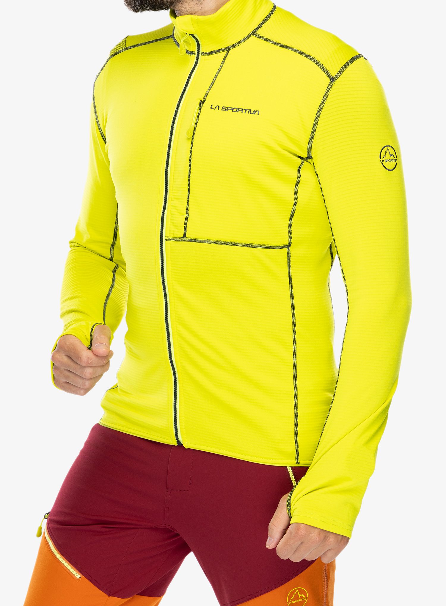 Dukserica na otkopčavanje La Sportiva Chill Jacket - lime punch/carbon