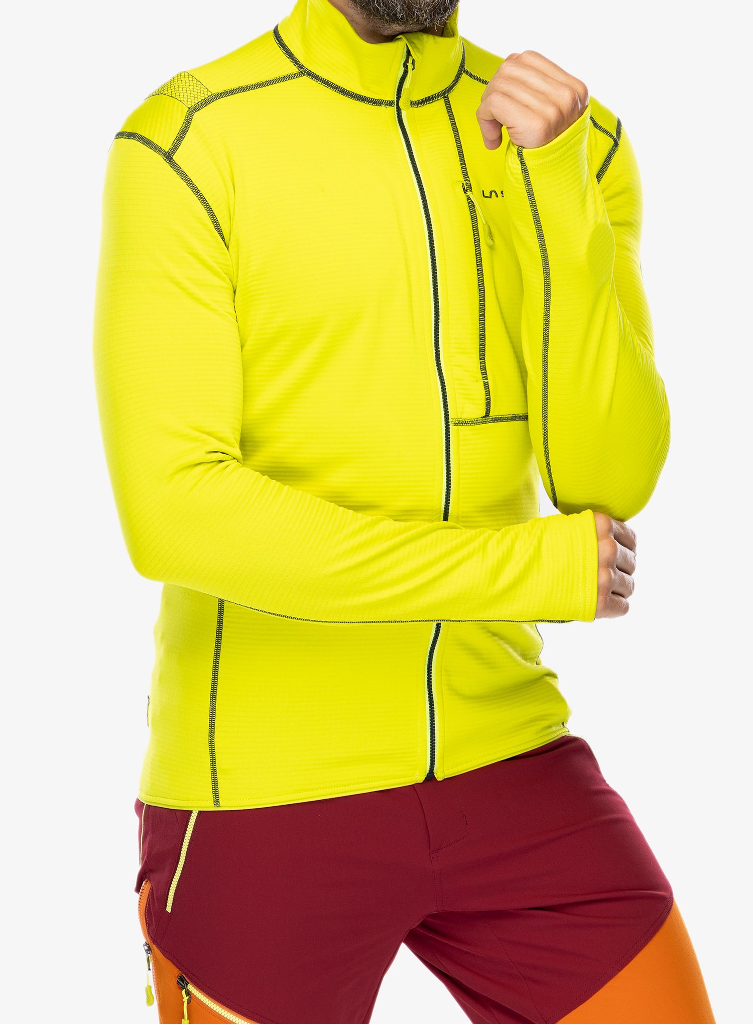 Dukserica na otkopčavanje La Sportiva Chill Jacket - lime punch/carbon