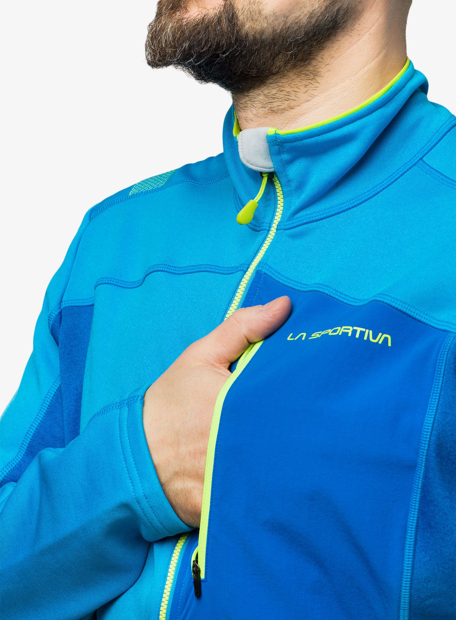 Dukserica na otkopčavanje La Sportiva Elements Jacket - maui/electric blue