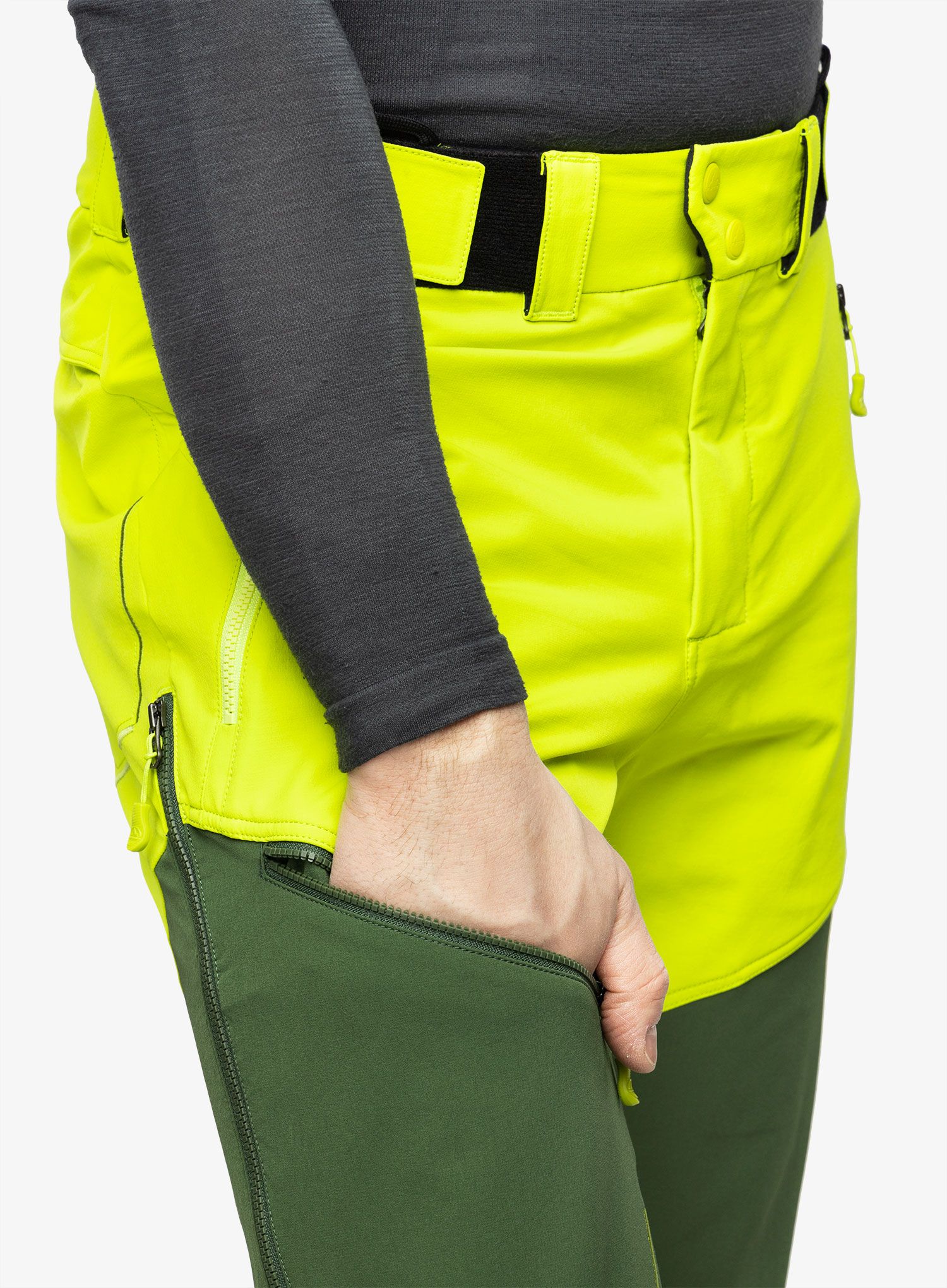 Hlače za turno skijanje La Sportiva Excelsior Pant - forest/lime punch