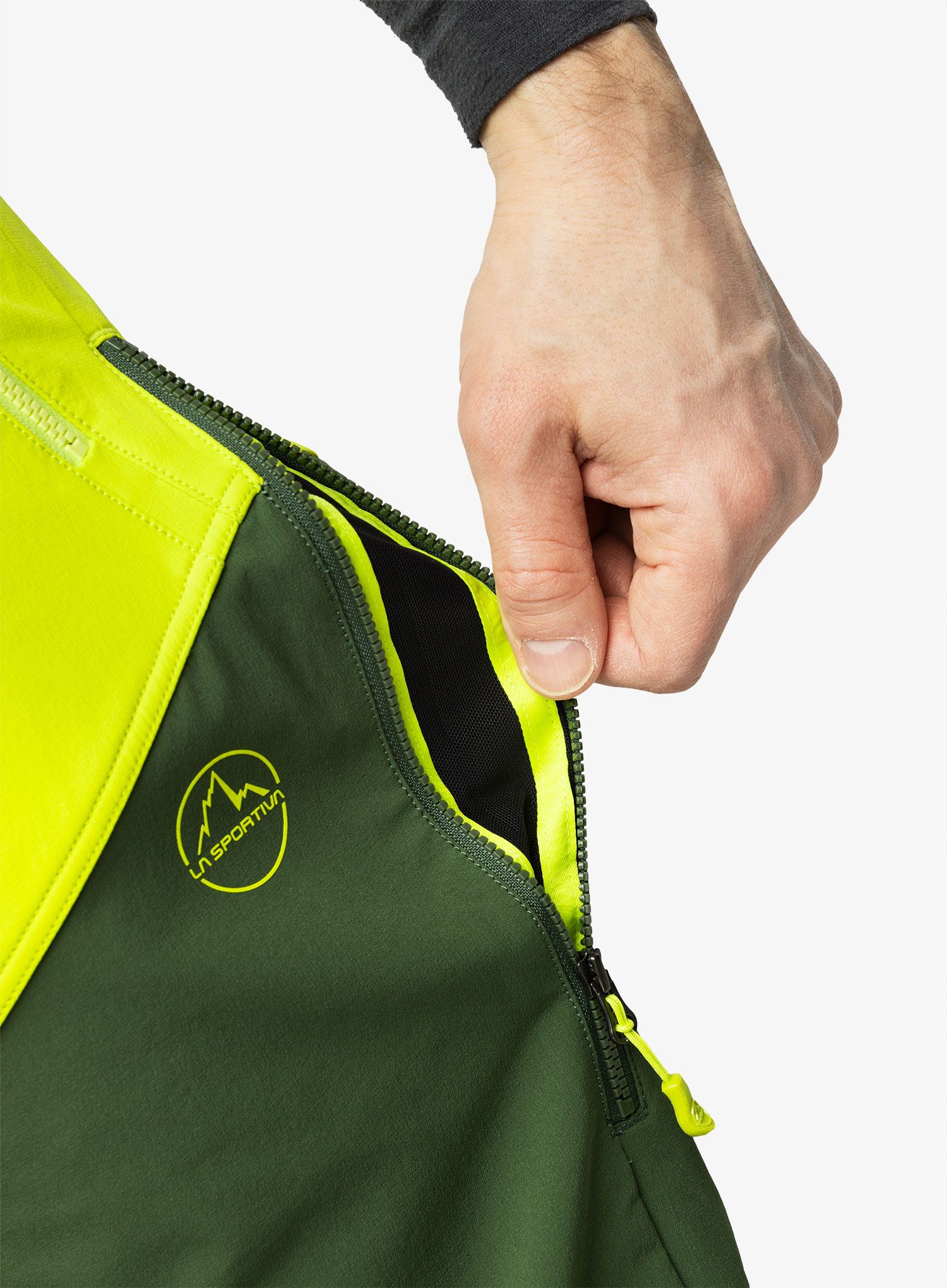 Hlače za turno skijanje La Sportiva Excelsior Pant - forest/lime punch