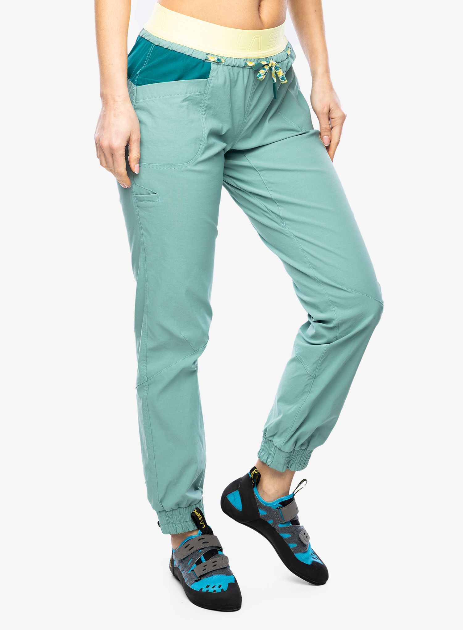 Ženske penjačke hlače La Sportiva Mantra Pant - juniper/everglade