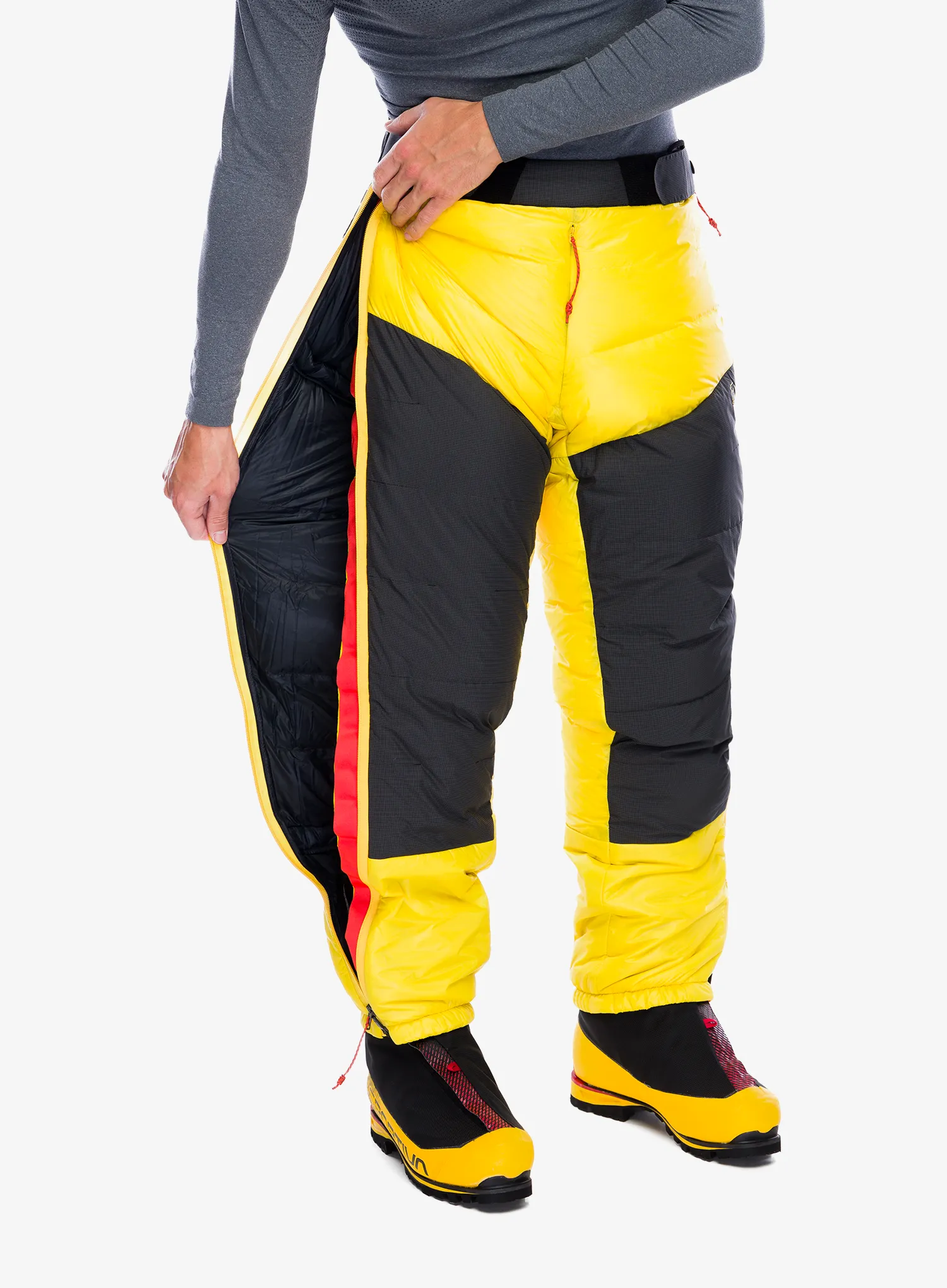 Perjane hlače La Sportiva Olympus Tech Down Pant - yellow/black