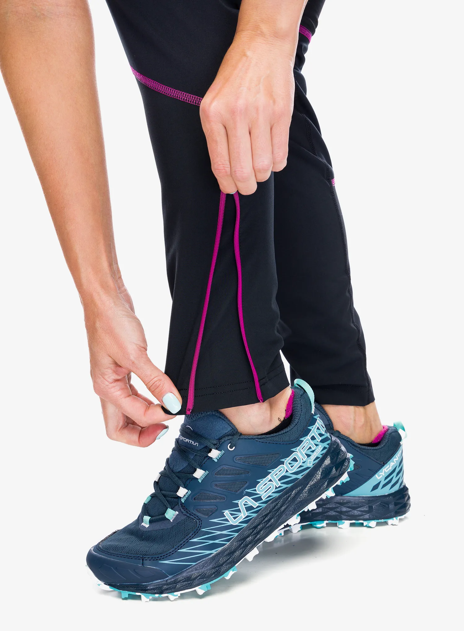 Ženske tajice za trčanje La Sportiva Primal Pant - black/springtime