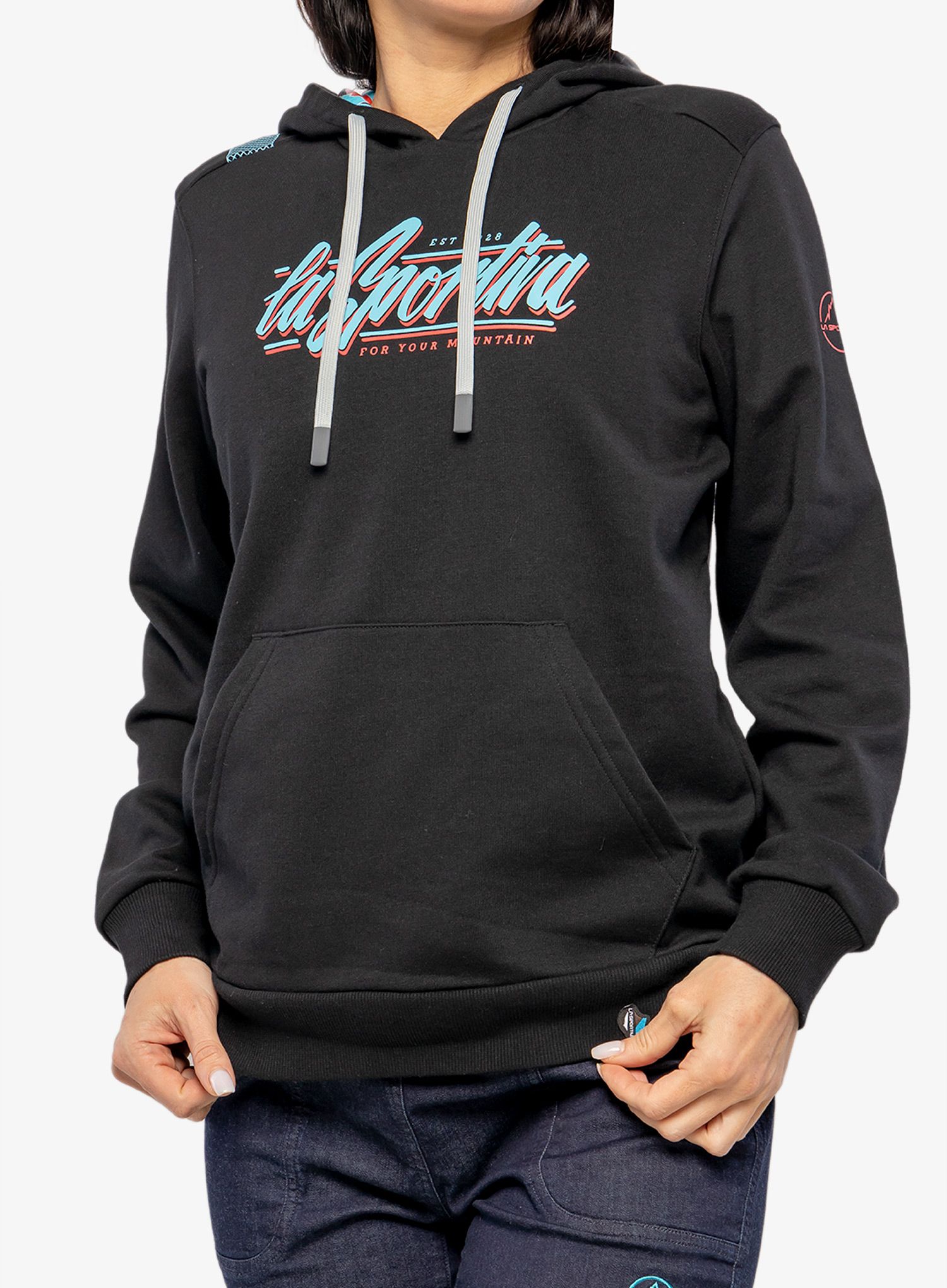 Dukserica s kapuljačom ženska La Sportiva Retro Hoody - black