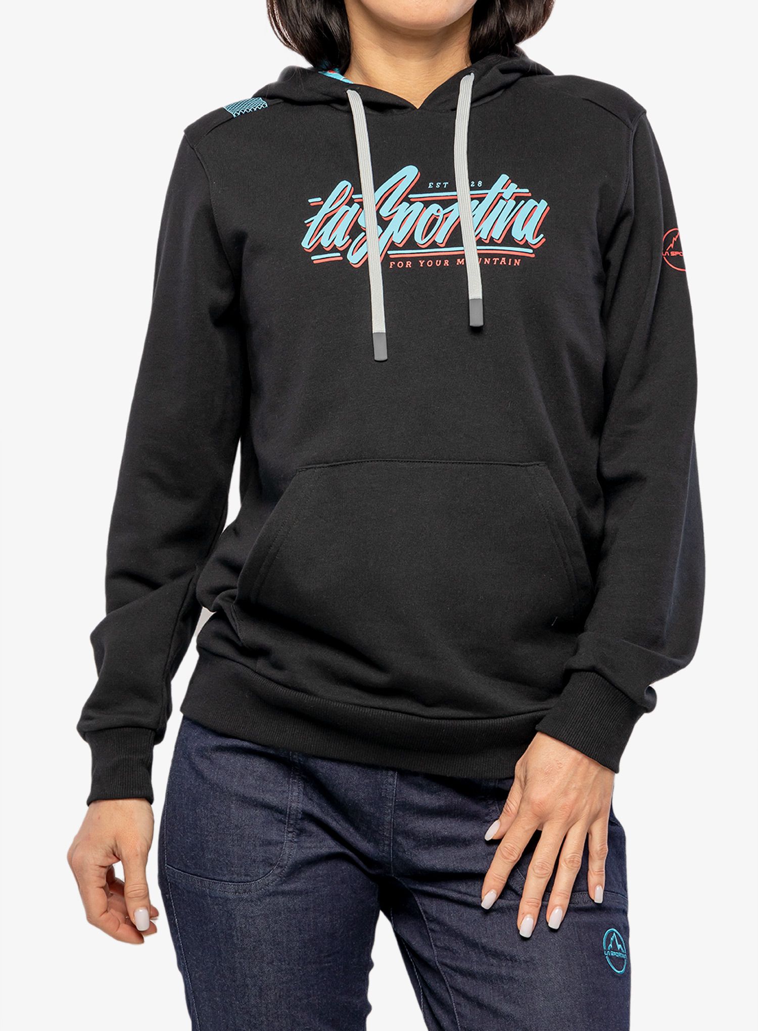 Dukserica s kapuljačom ženska La Sportiva Retro Hoody - black