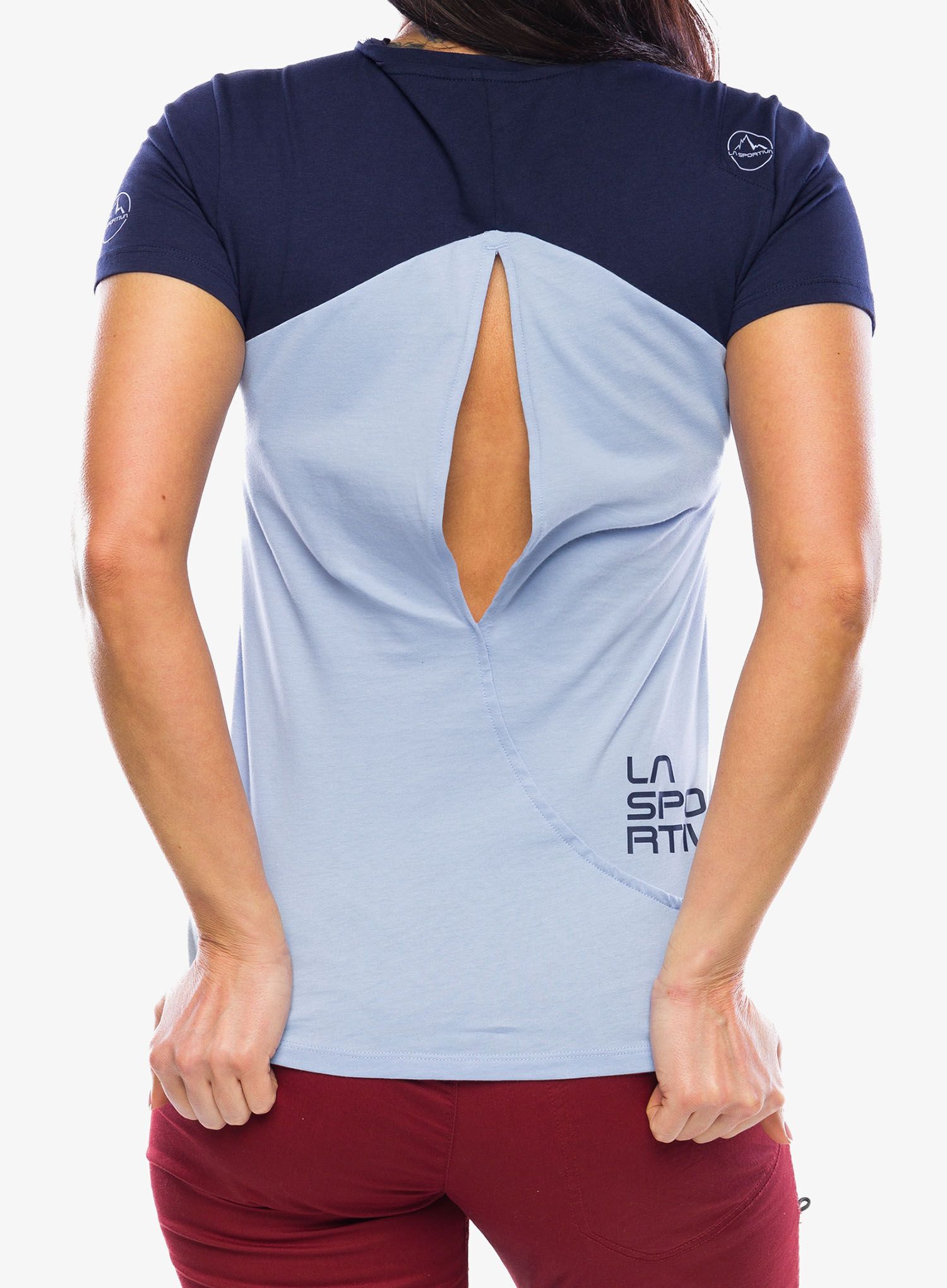 Ženska pamučna majica La Sportiva Roof T-Shirt - stone-blue/deep sea