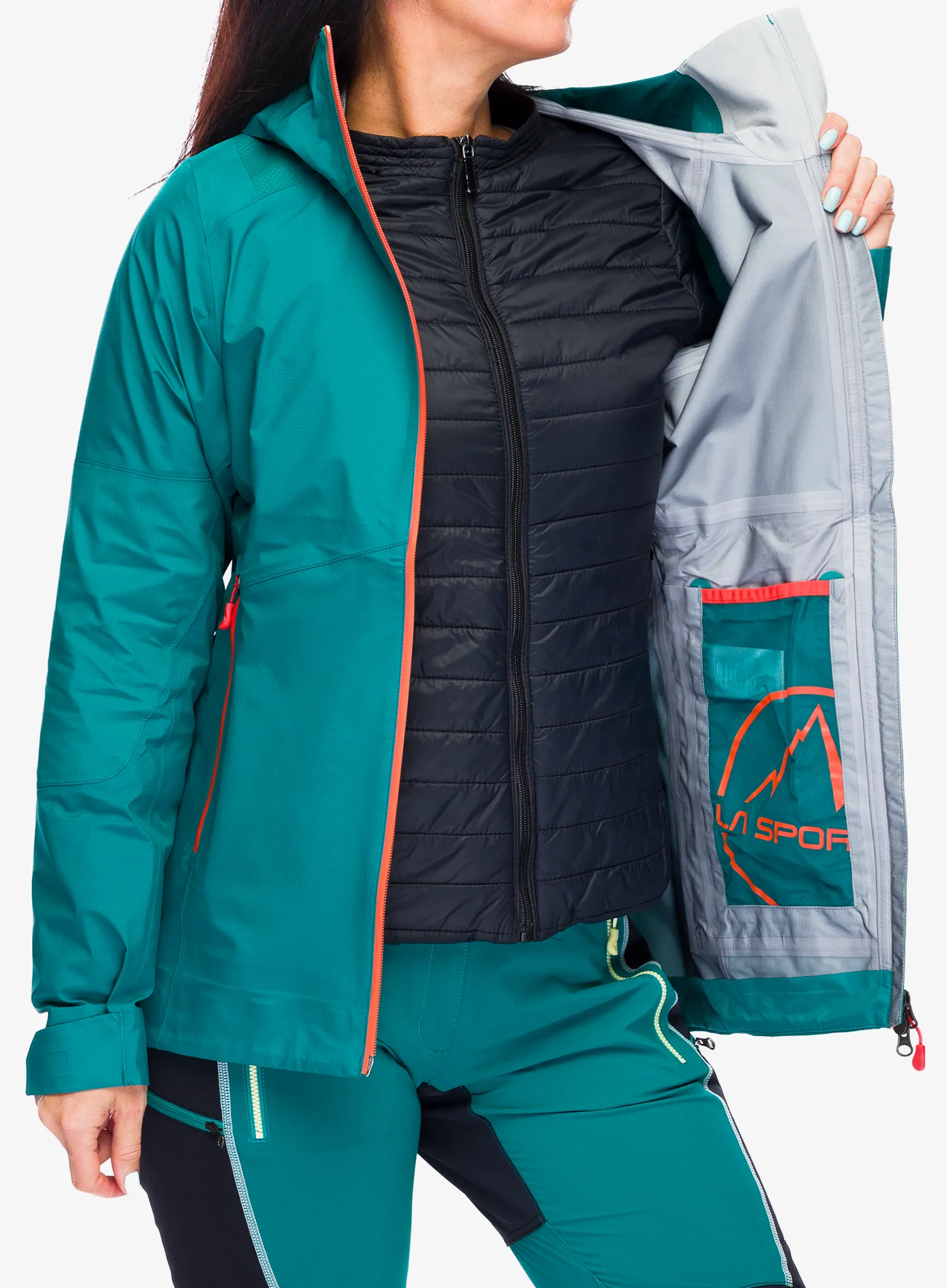 Ženska jakna s membranom La Sportiva Roseg GTX Jacket - everglade