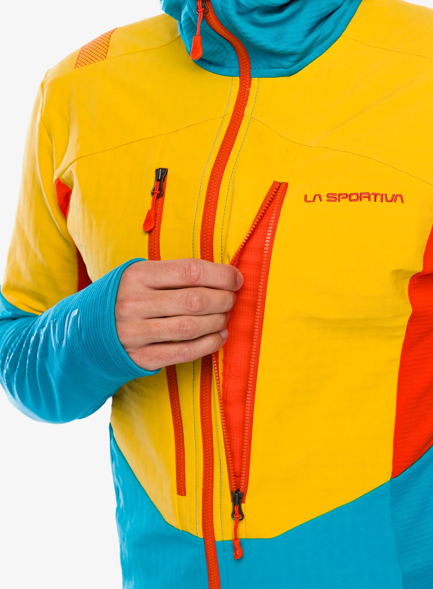 Majica s kapuljačom La Sportiva Session Tech Hoody - tropic blue/bamboo