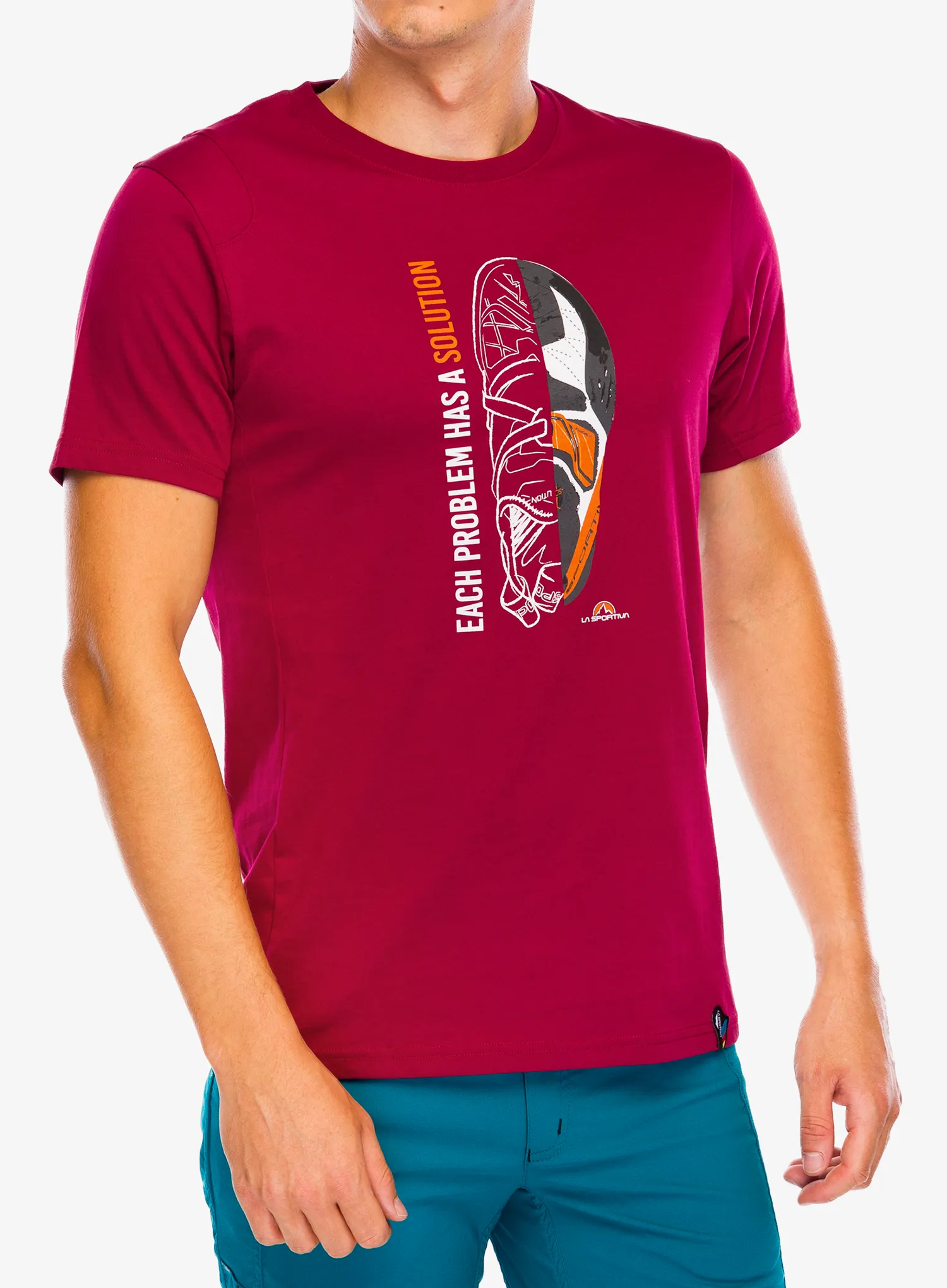 Majica s tiskom La Sportiva Solution T-Shirt - sangria