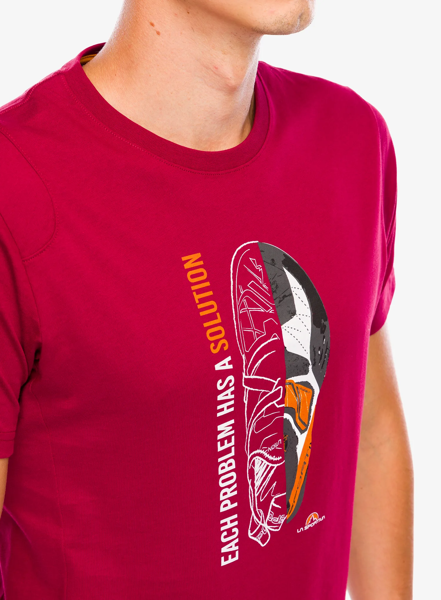 Majica s tiskom La Sportiva Solution T-Shirt - sangria