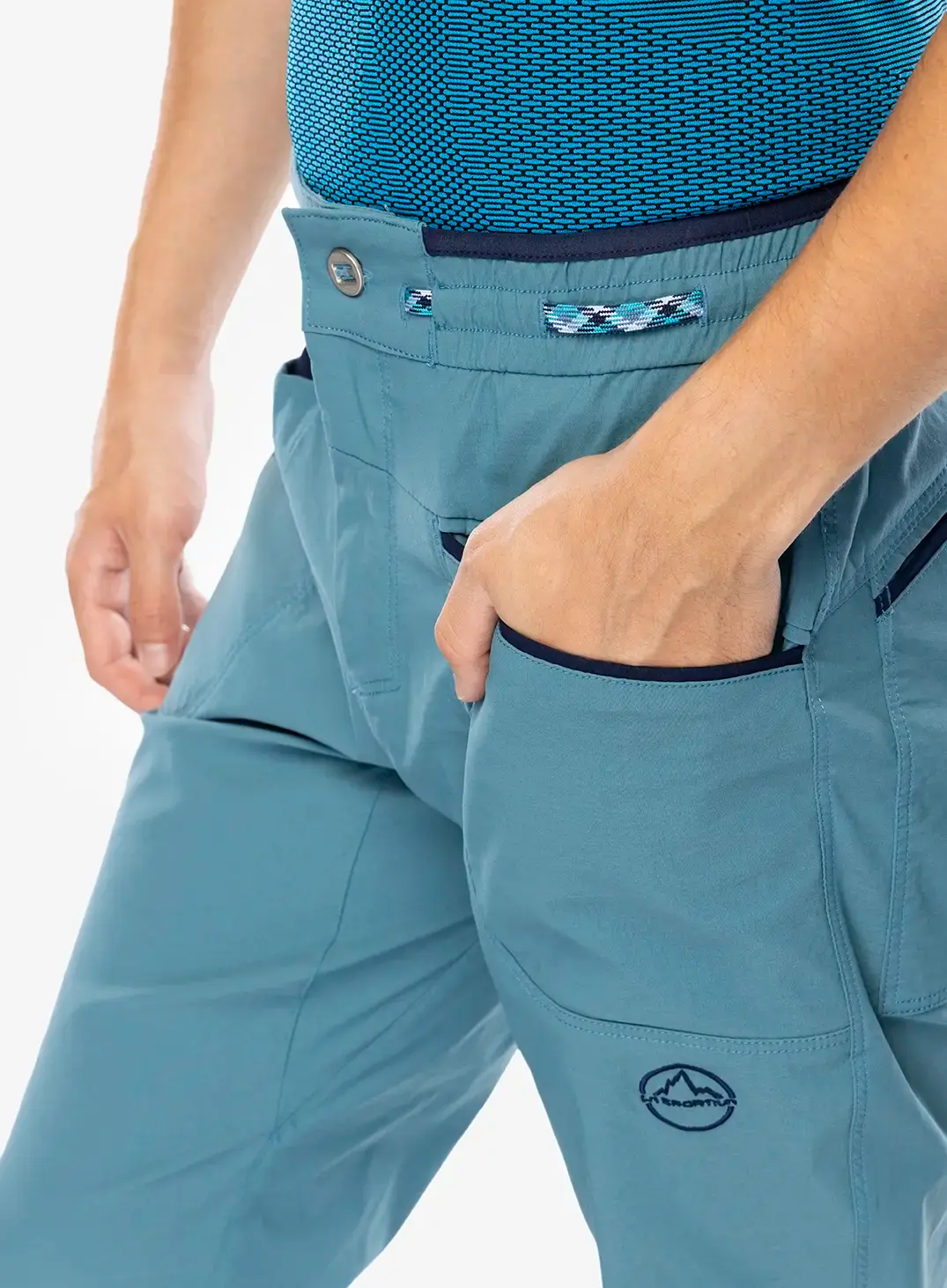 Penjačke hlače La Sportiva Talus Pant - hurricane/deep sea