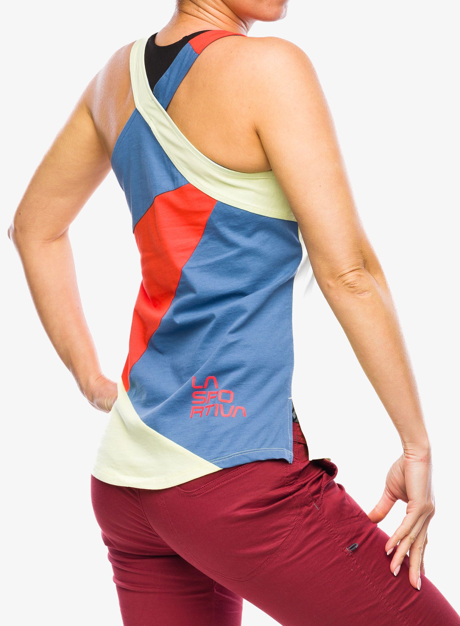 Ženski penjački top La Sportiva Twist Tank - moonlight/zest