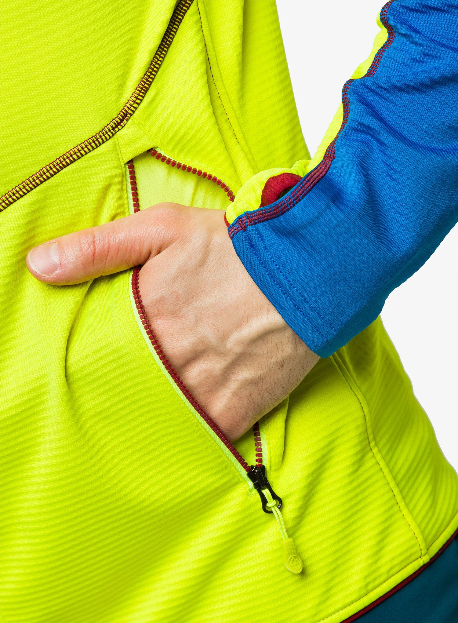 Majica s kapuljačom La Sportiva Upendo Hoody - lime punch/electric blue