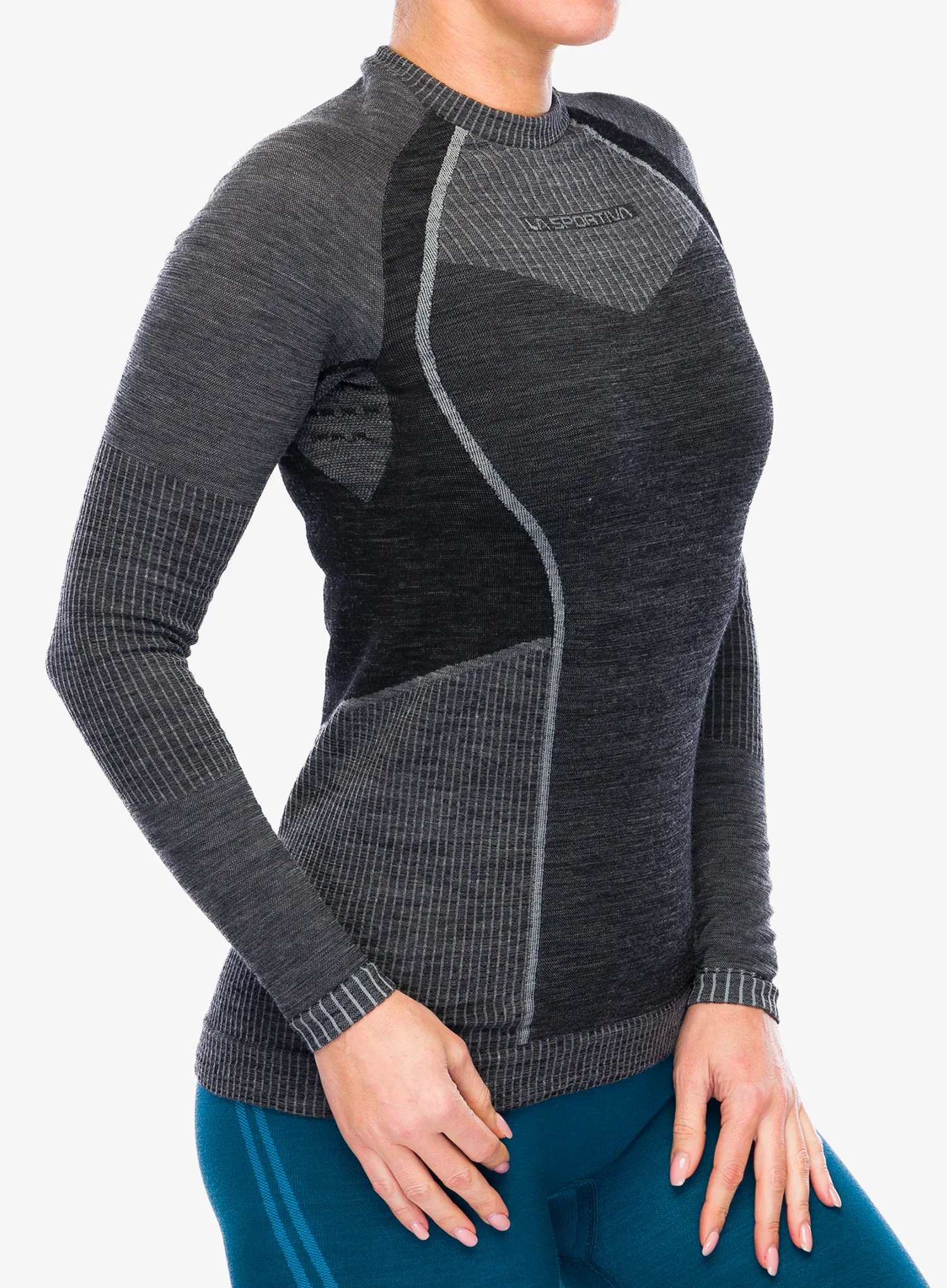 Ženska termoaktivna dukserica La Sportiva Wool70 Tech Longsleeve - carbon/cloud