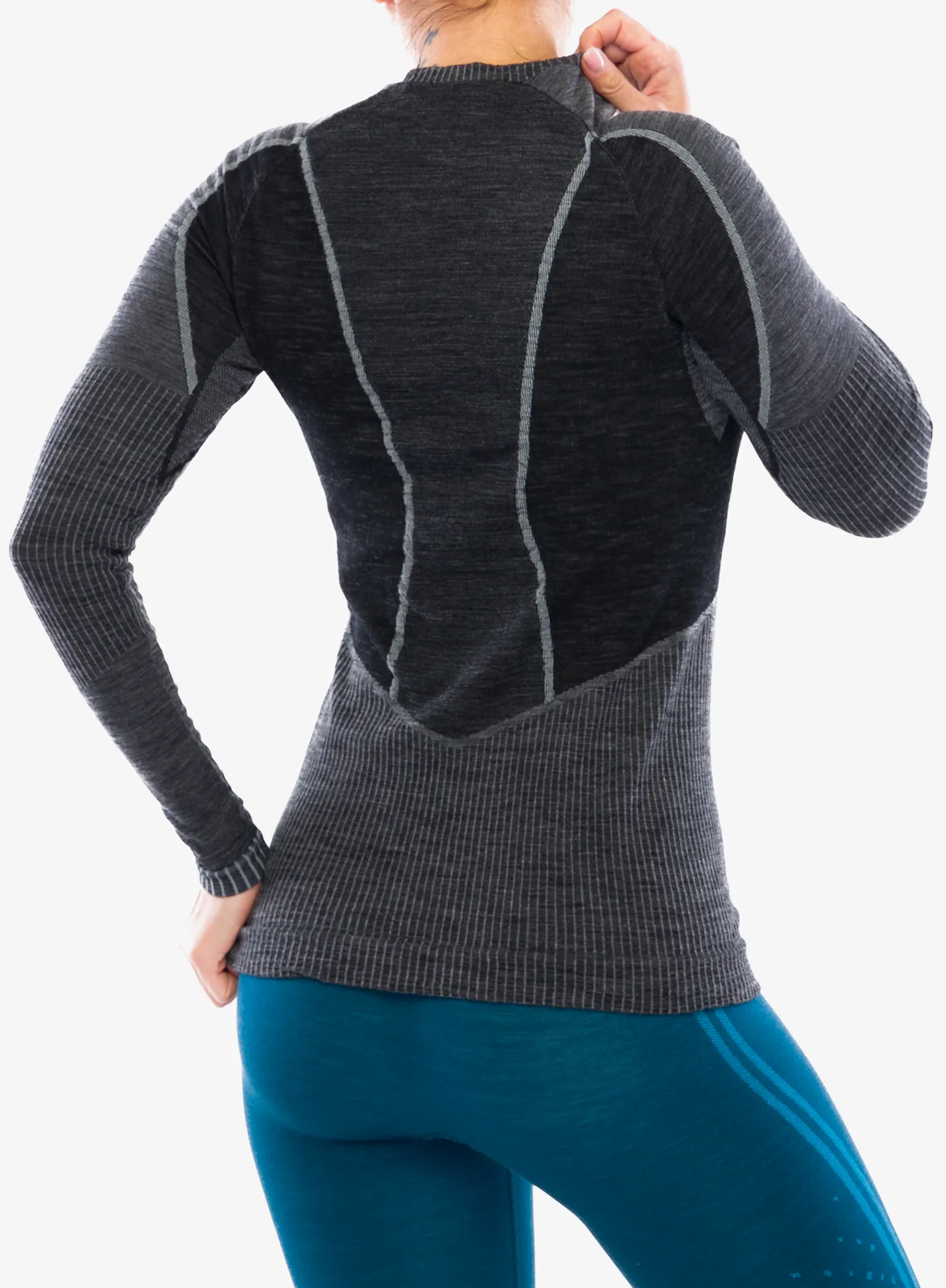 Ženska termoaktivna dukserica La Sportiva Wool70 Tech Longsleeve - carbon/cloud