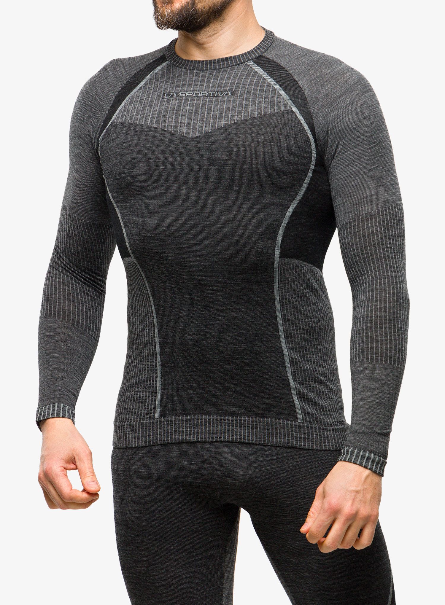 Termoaktivna dukserica La Sportiva Wool70 Tech Longsleeve - carbon/cloud