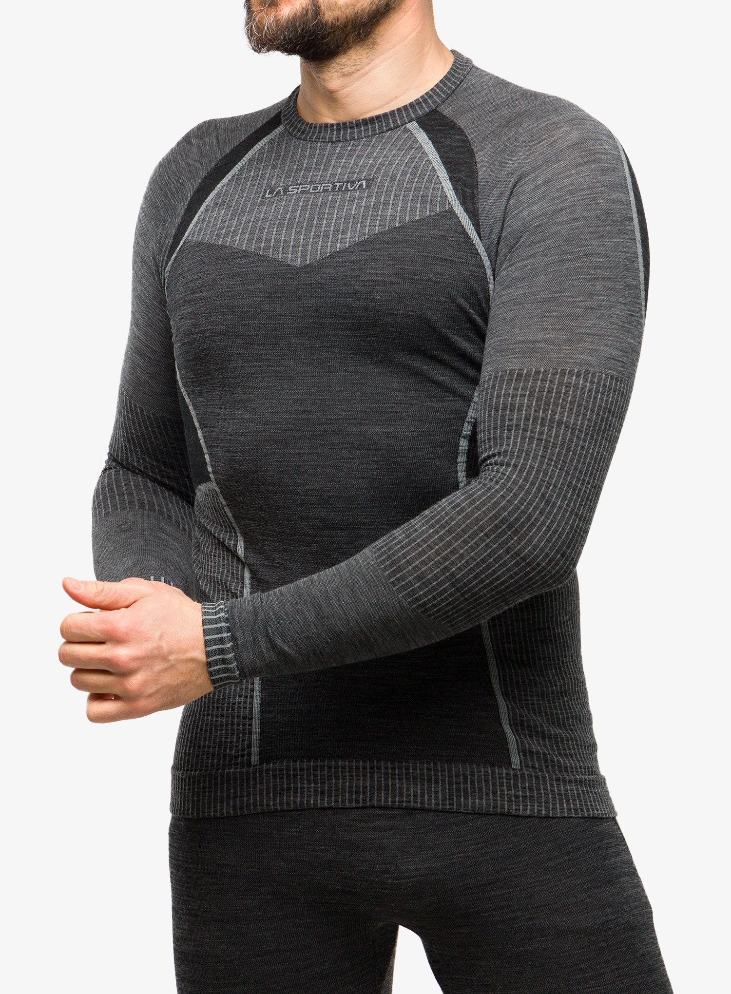 Termoaktivna dukserica La Sportiva Wool70 Tech Longsleeve - carbon/cloud