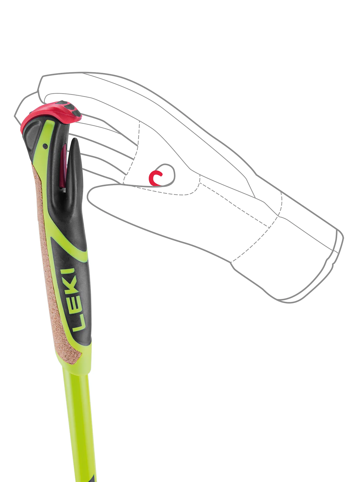 Štapovi za skijaško trčanje Leki CC 450 - neonyellow/black/white