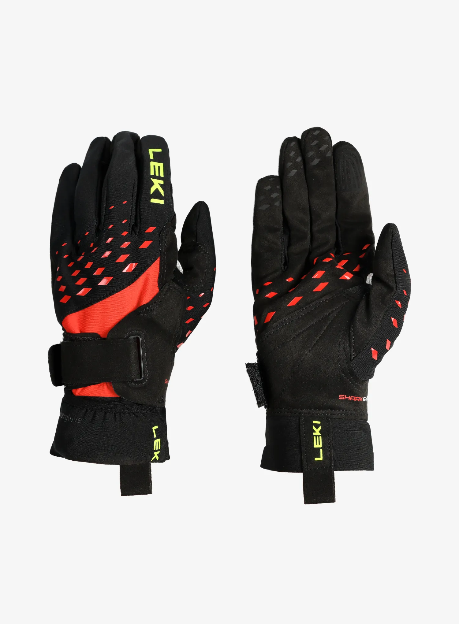 Rukavice Leki Ultra Trail Storm Shark - black/red/neonyellow