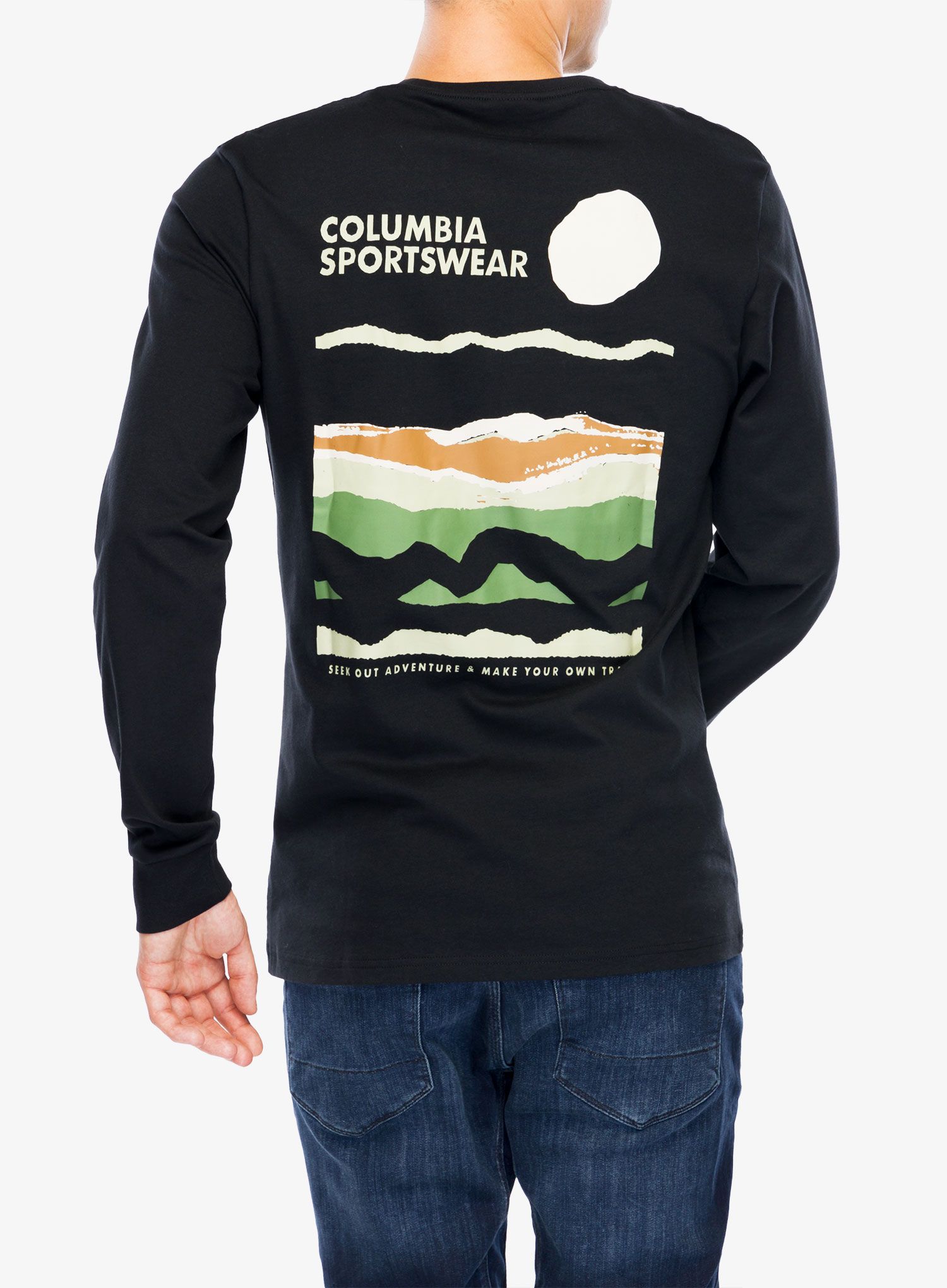 Majica dugih rukava Columbia Explorers Canyon LS T-Shirt - black/torn sunscape