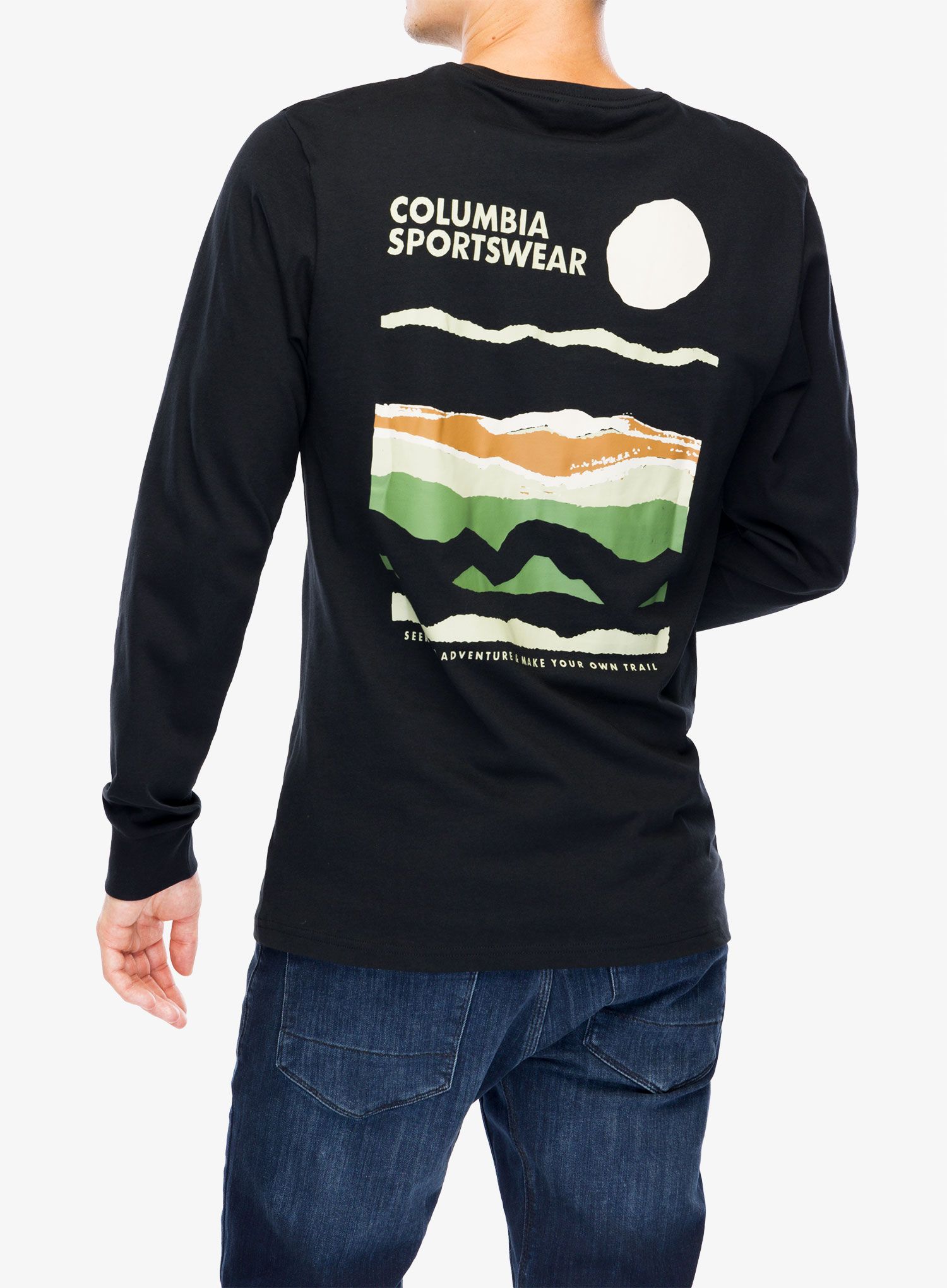 Majica dugih rukava Columbia Explorers Canyon LS T-Shirt - black/torn sunscape