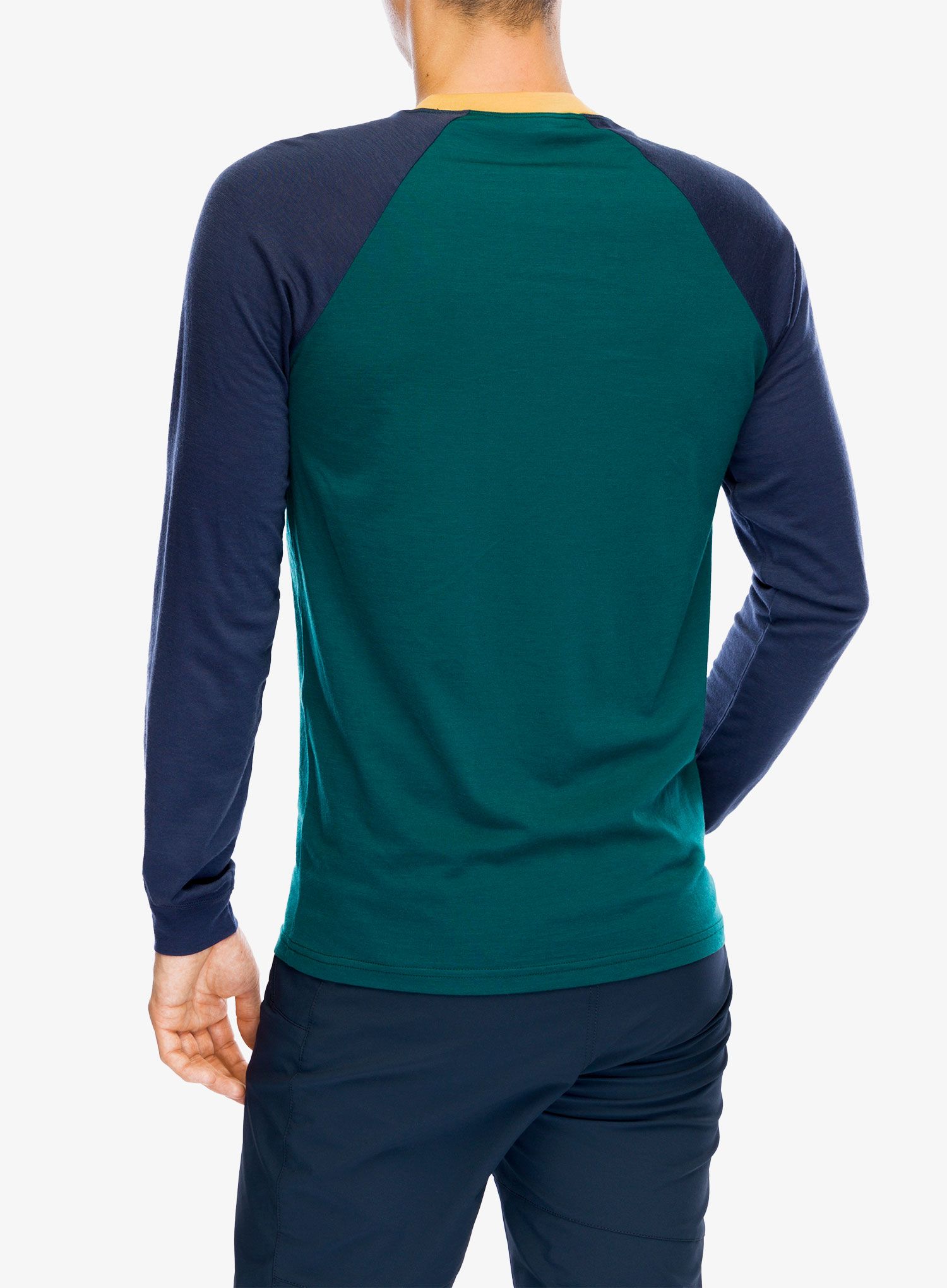 Majica dugih rukava Mons Royale Icon Raglan - evergreen/midnight