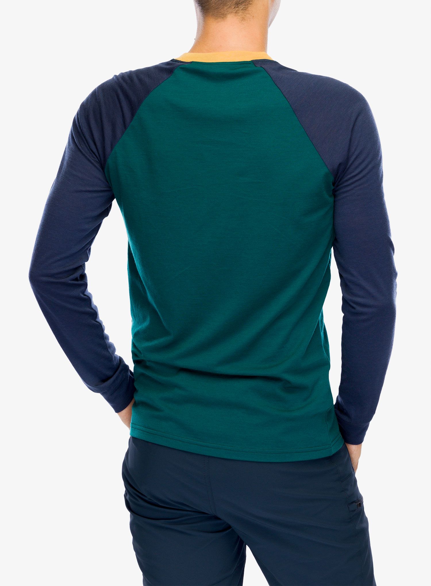 Majica dugih rukava Mons Royale Icon Raglan - evergreen/midnight