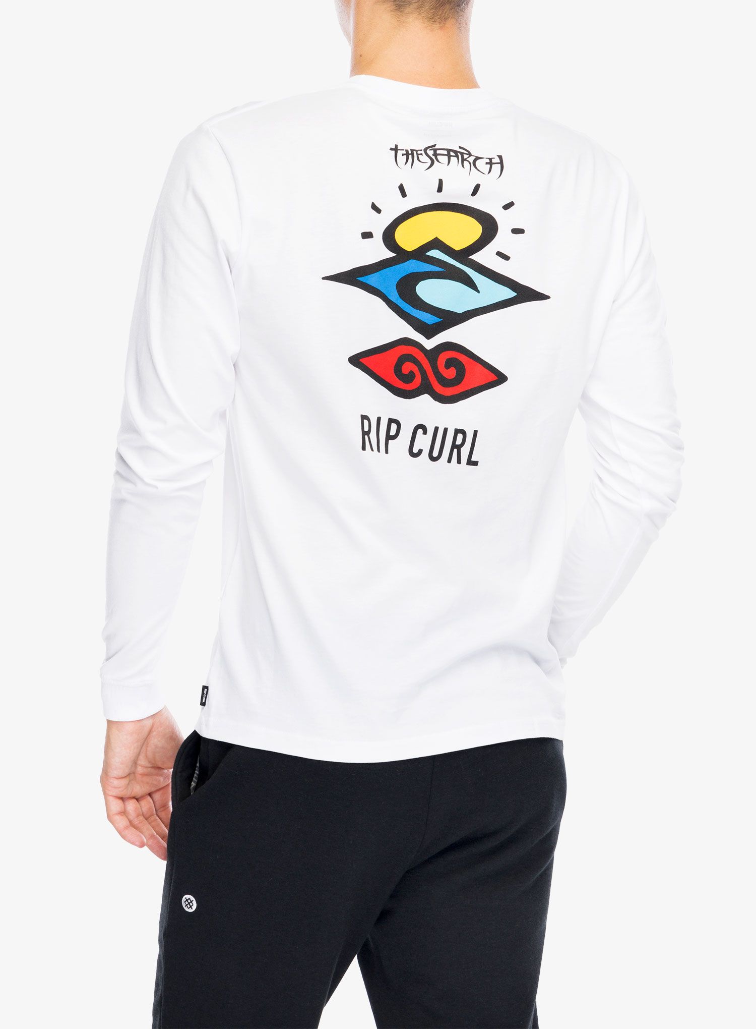 Majica dugih rukava Rip Curl Search Icon L/S Tee - white/white