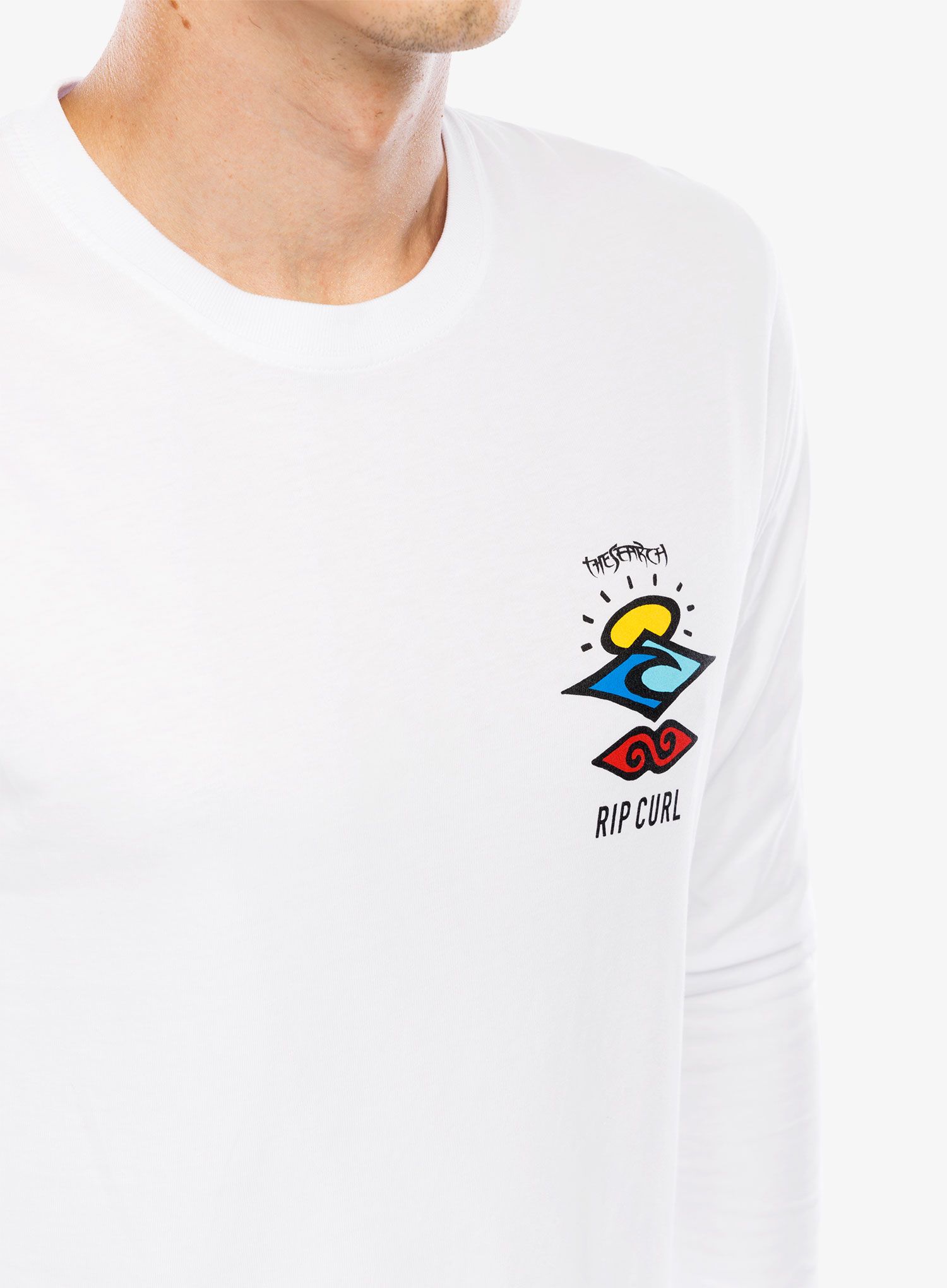 Majica dugih rukava Rip Curl Search Icon L/S Tee - white/white
