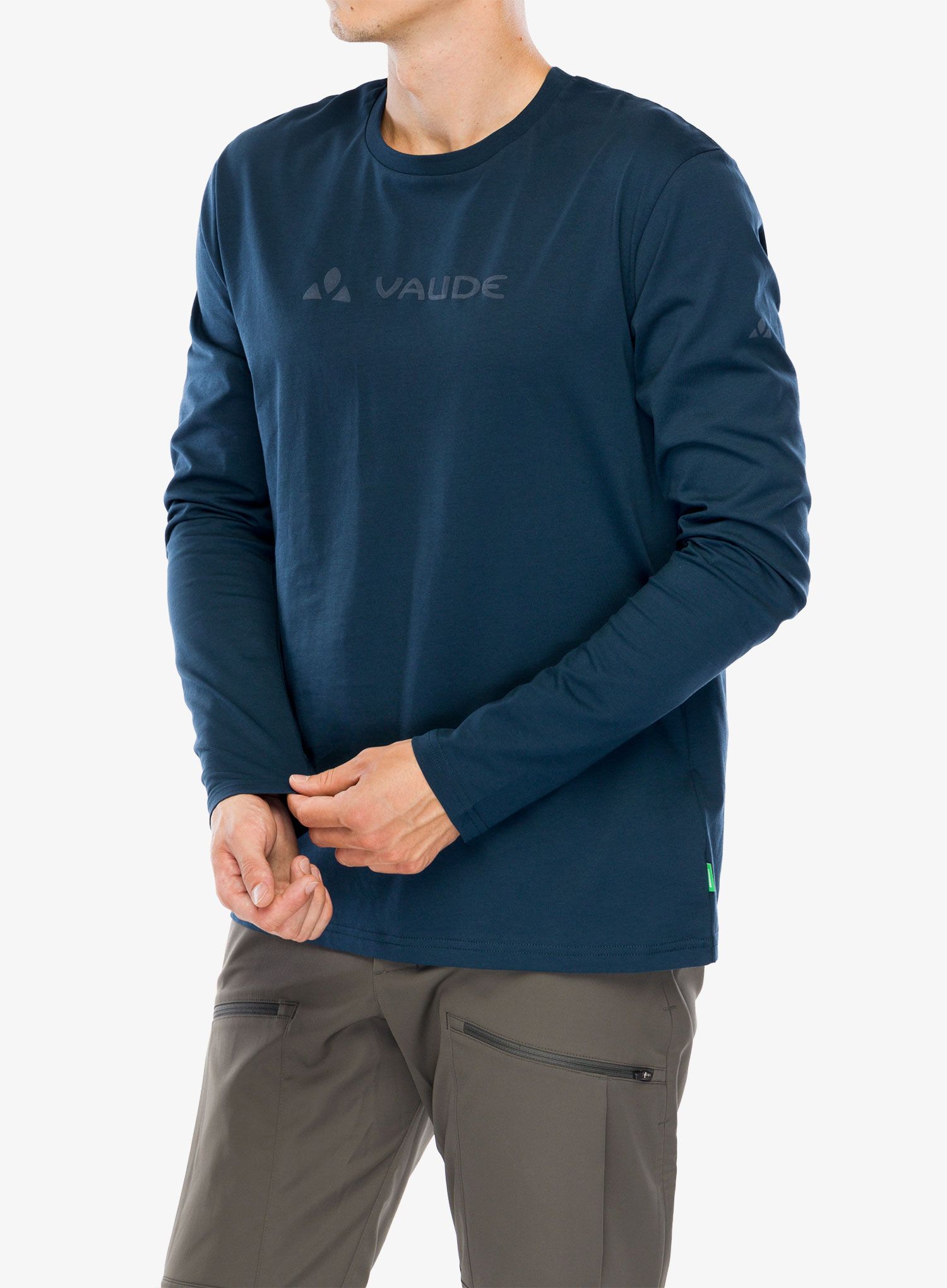 Majica dugih rukava Vaude Logo LS T-Shirt - dark sea