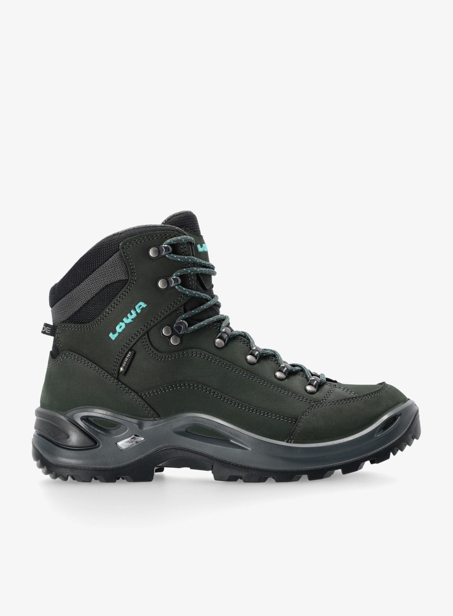 Ženske cipele Lowa Renegade GTX Mid - asphalt/turquoise
