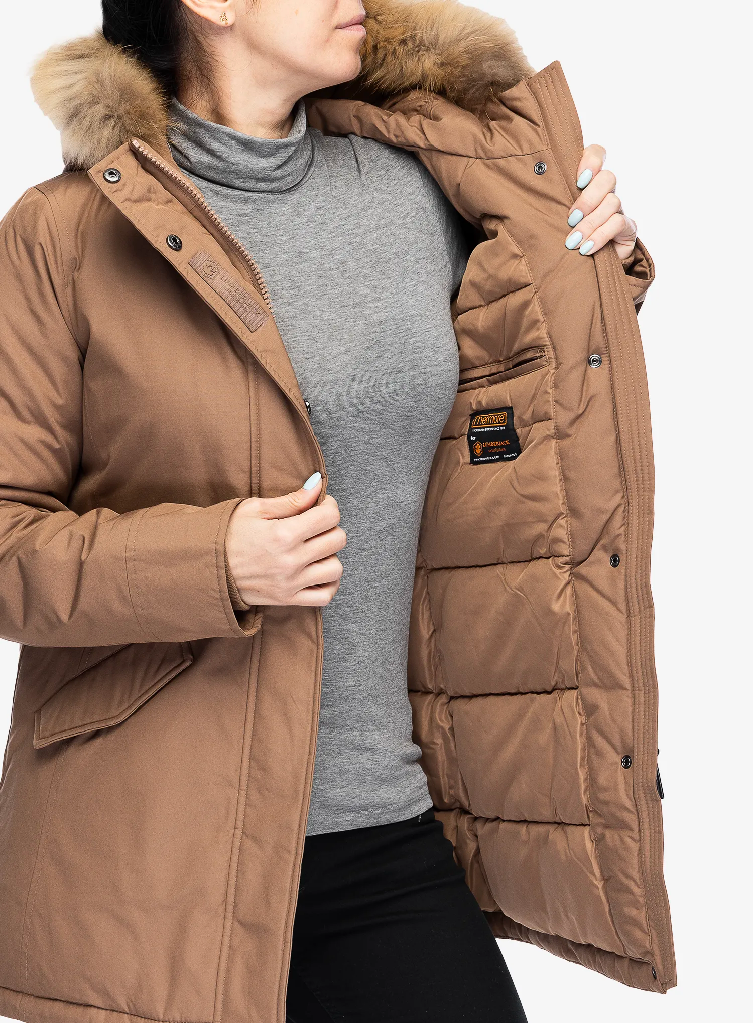 Ženski kaput Lumberjack Alaska - light brown