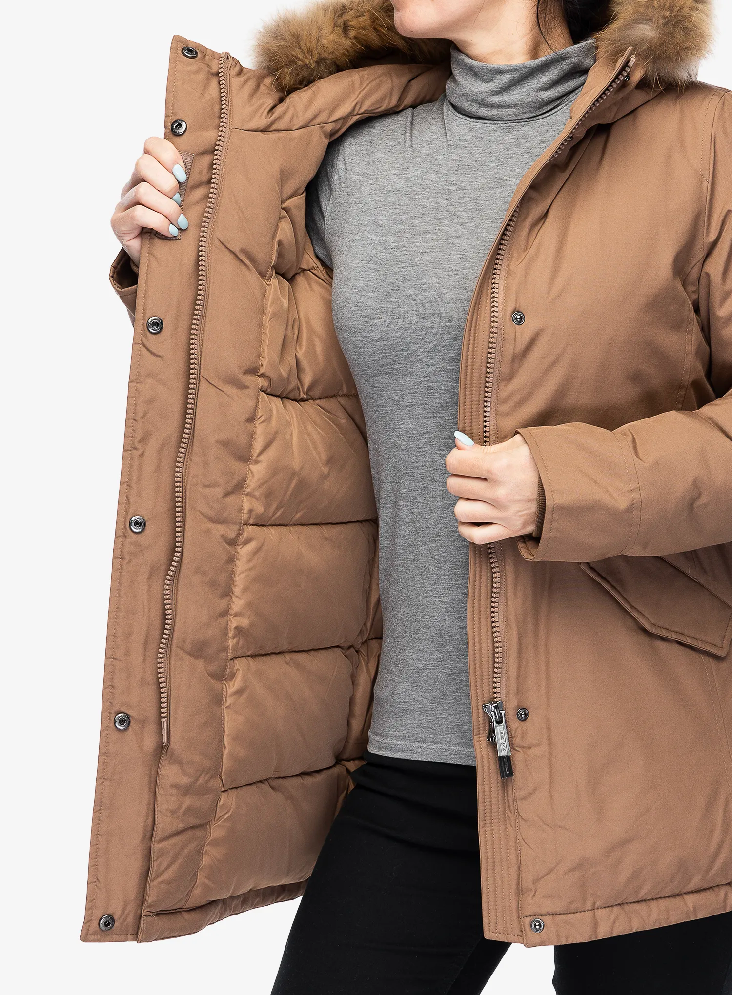 Ženski kaput Lumberjack Alaska - light brown
