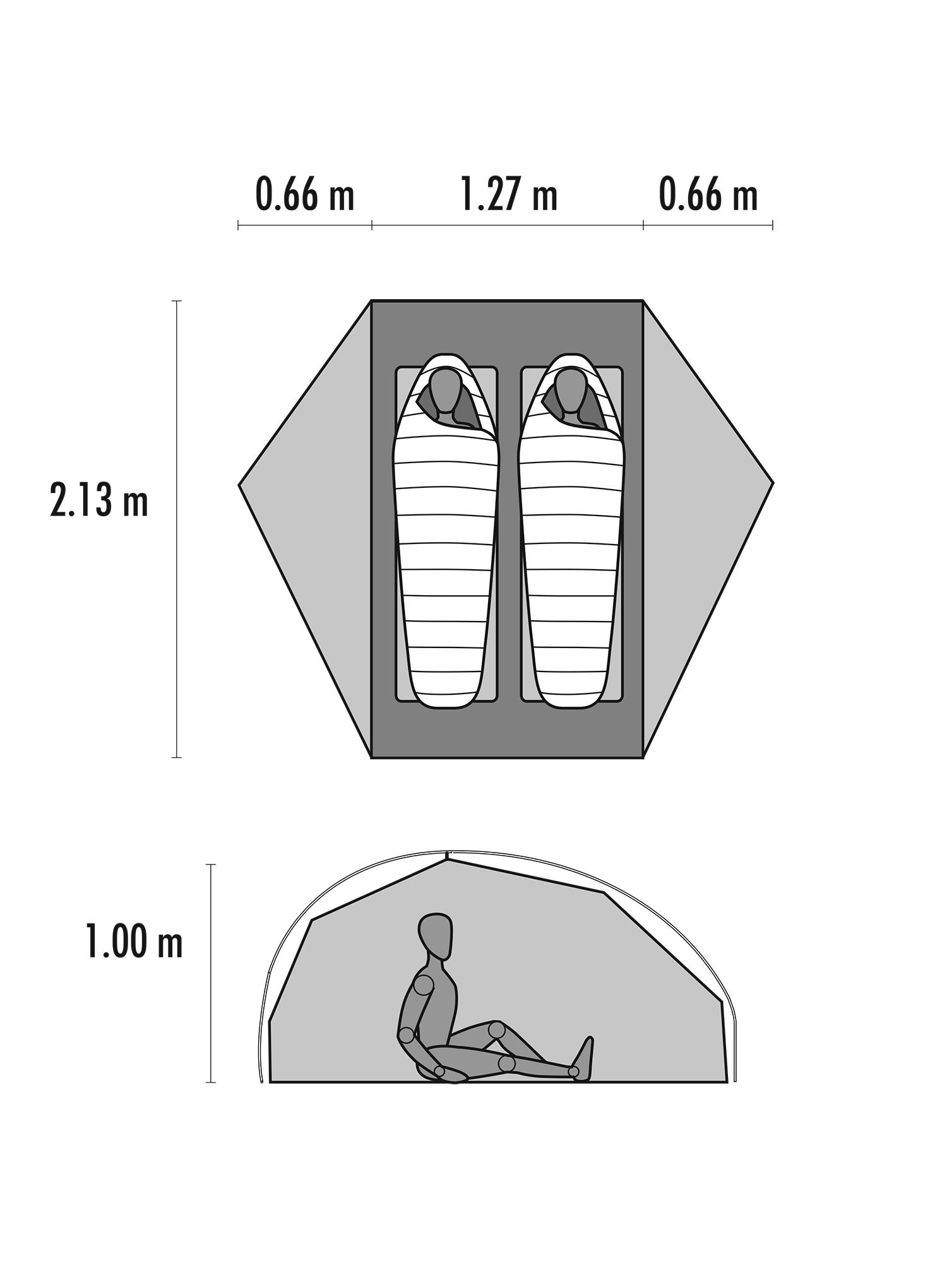 Šator za 2 osobe MSR FreeLite 2 Tan Tent V3