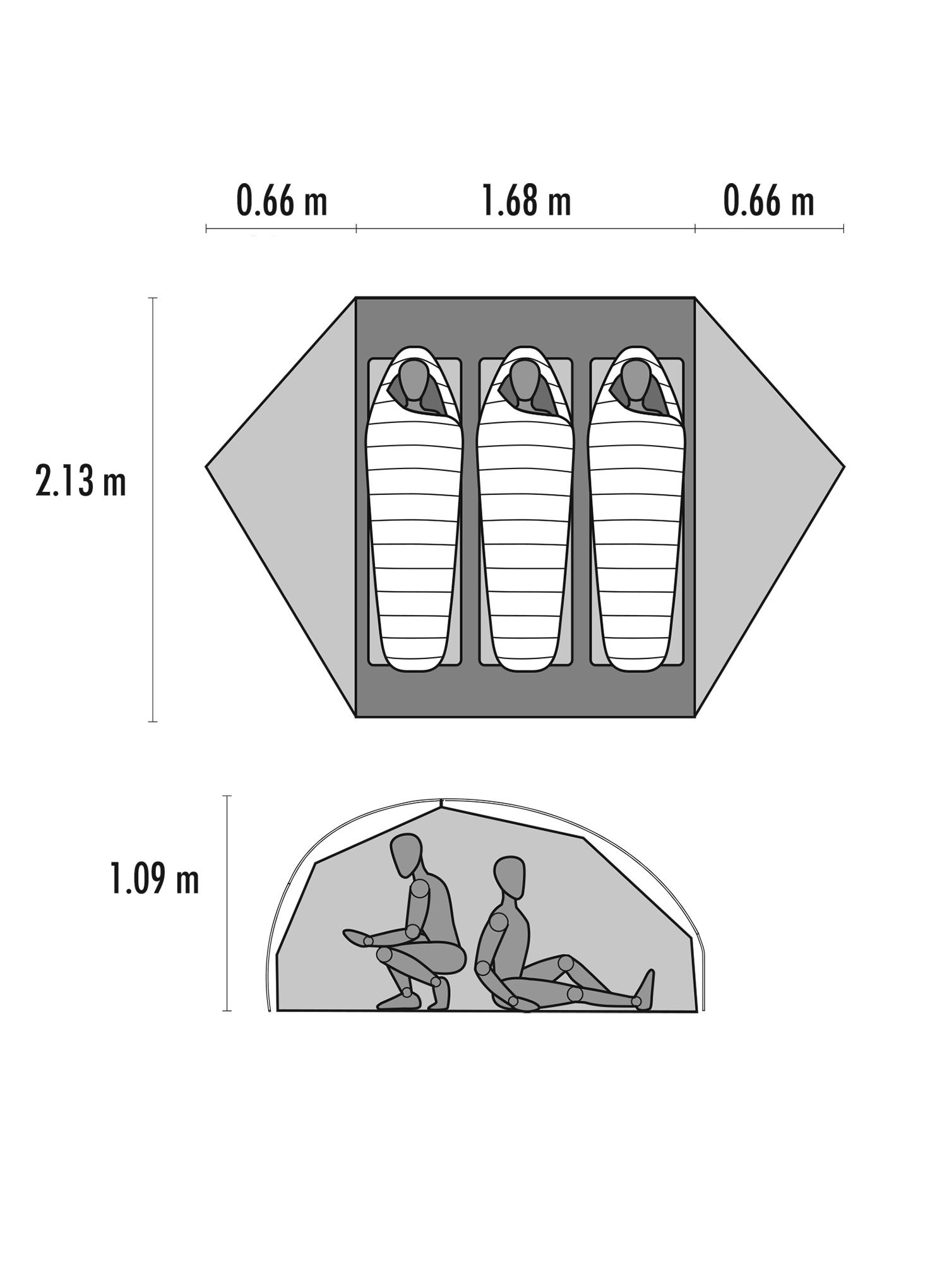 Šator za 3 osobe MSR FreeLite 3 Tan Tent V3